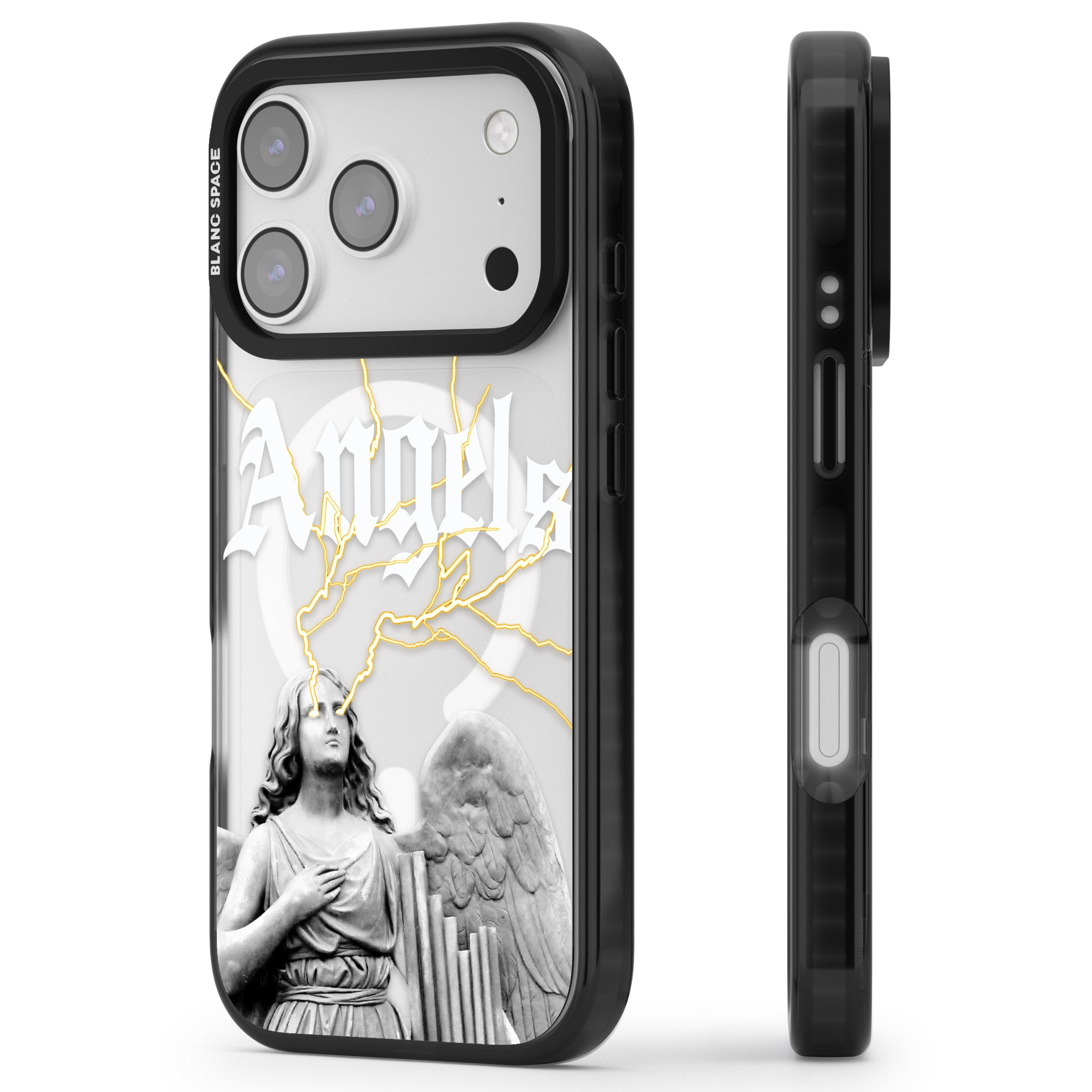 Angels iPhone 17 Pro Impact Pro Black Phone Case Side Profile