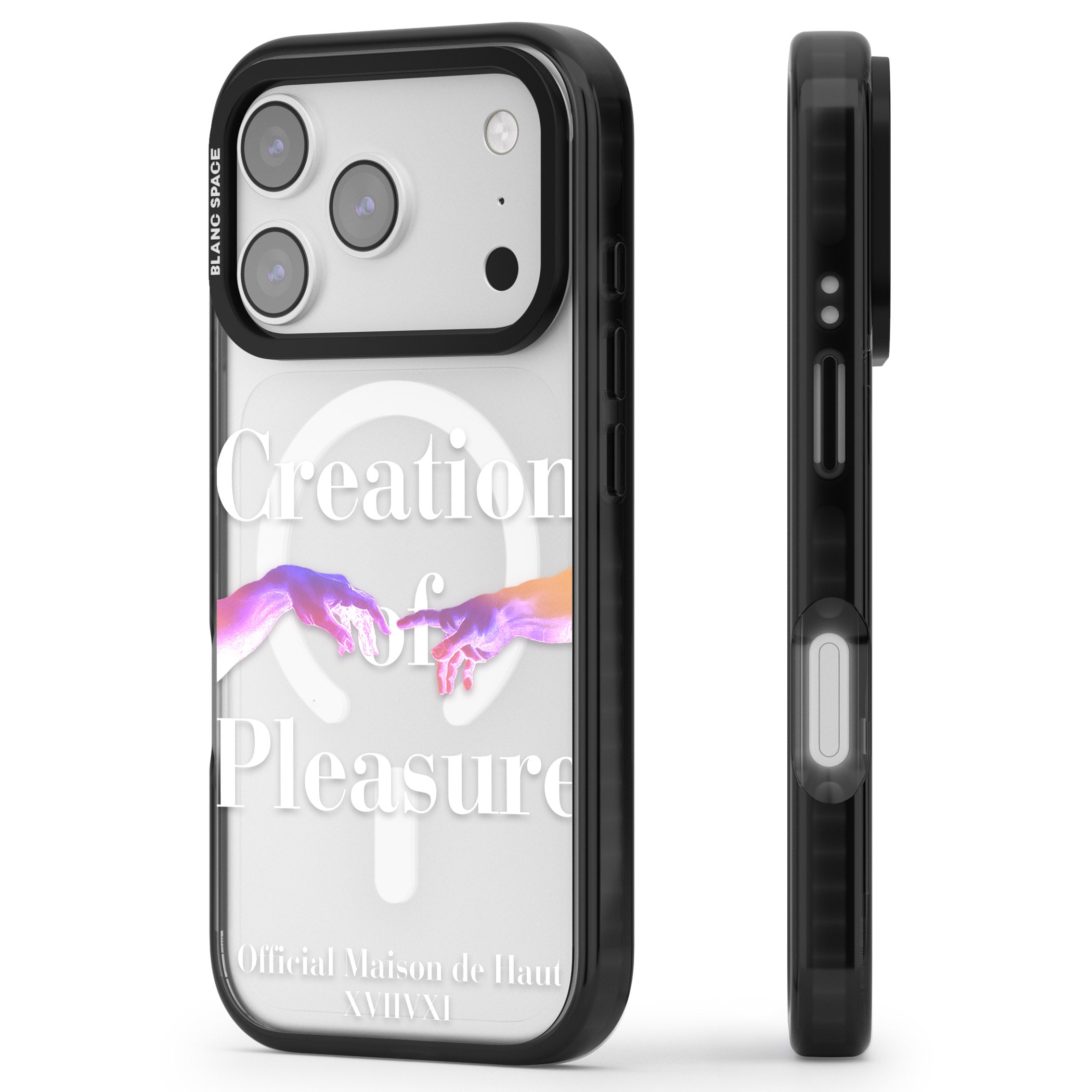 Creation Of Pleasure iPhone 17 Pro Impact Pro Black Phone Case Side Profile