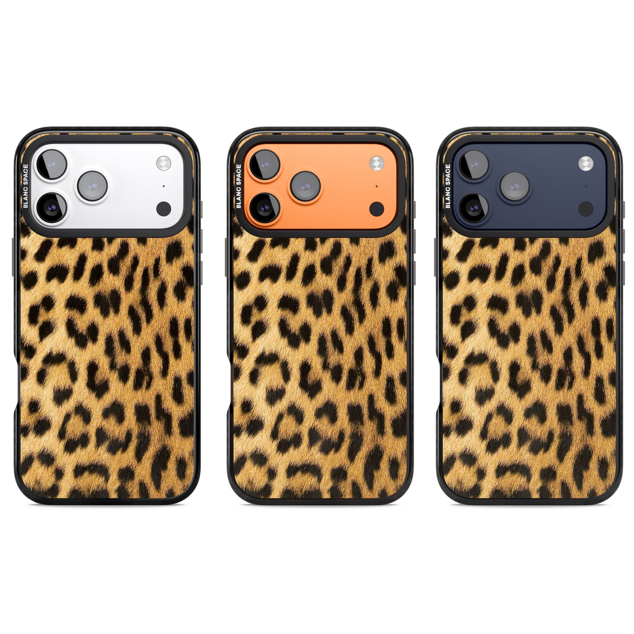 Designer Fashion Gold Leopard Print iPhone 17 Pro Impact Pro Black Phone Case APT Impact Protection