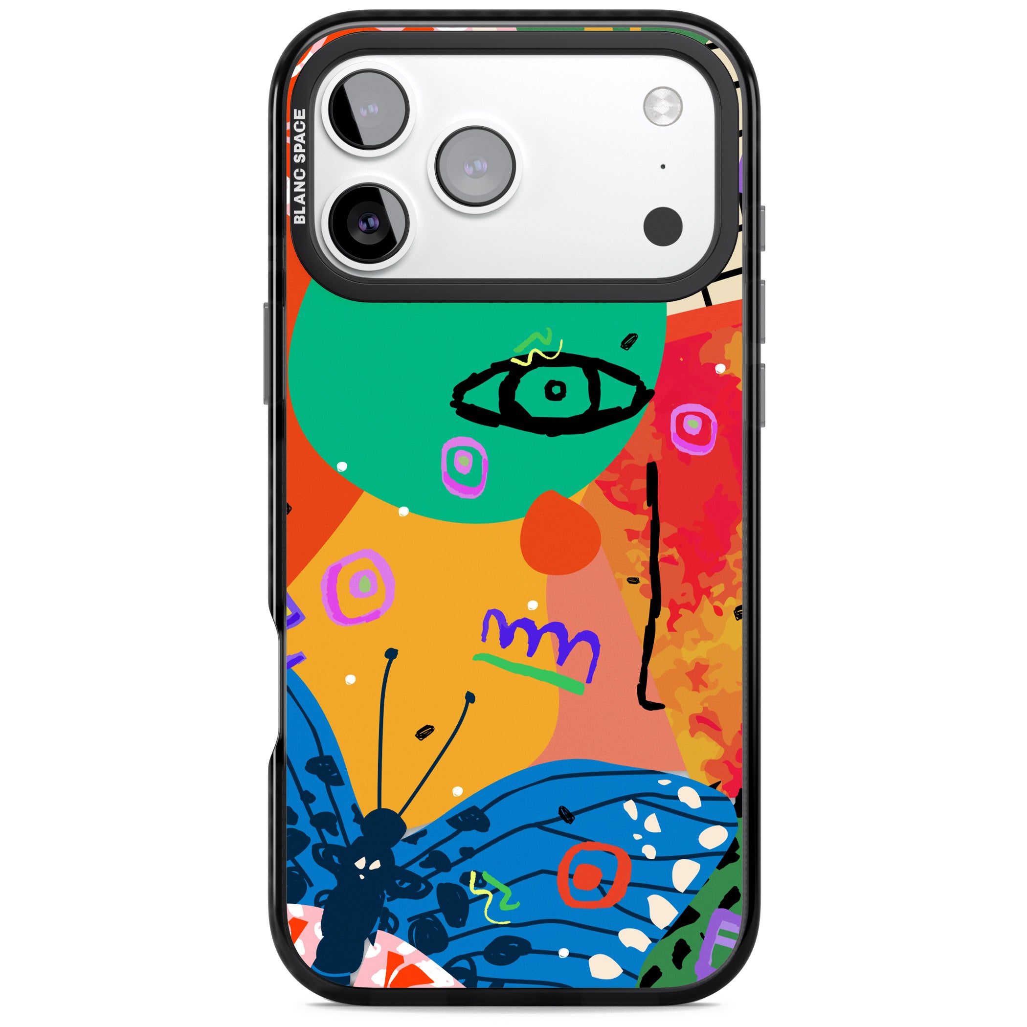 Abstract Butterfly iPhone 17 Pro Impact Pro Black Phone Case