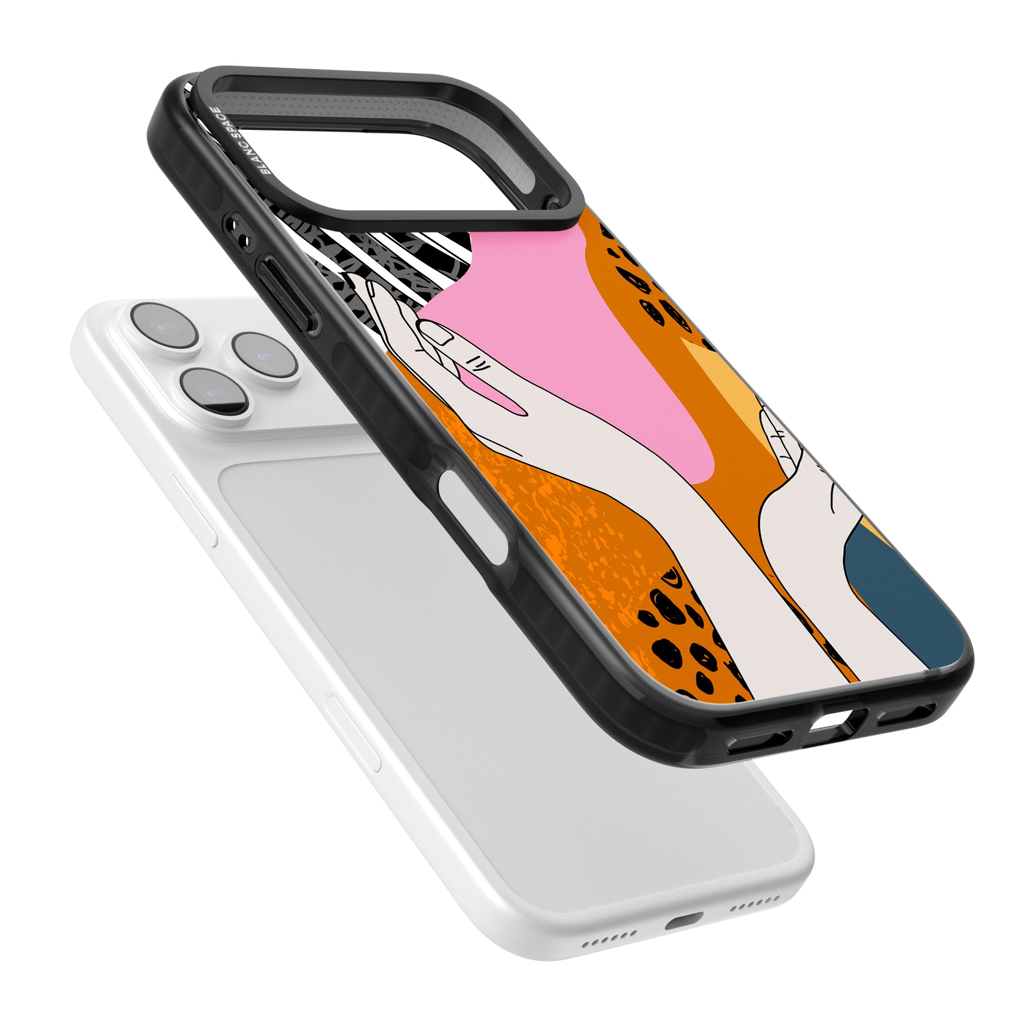 Abstract Vibes iPhone 17 Pro Impact Pro Black Phone Case Colours