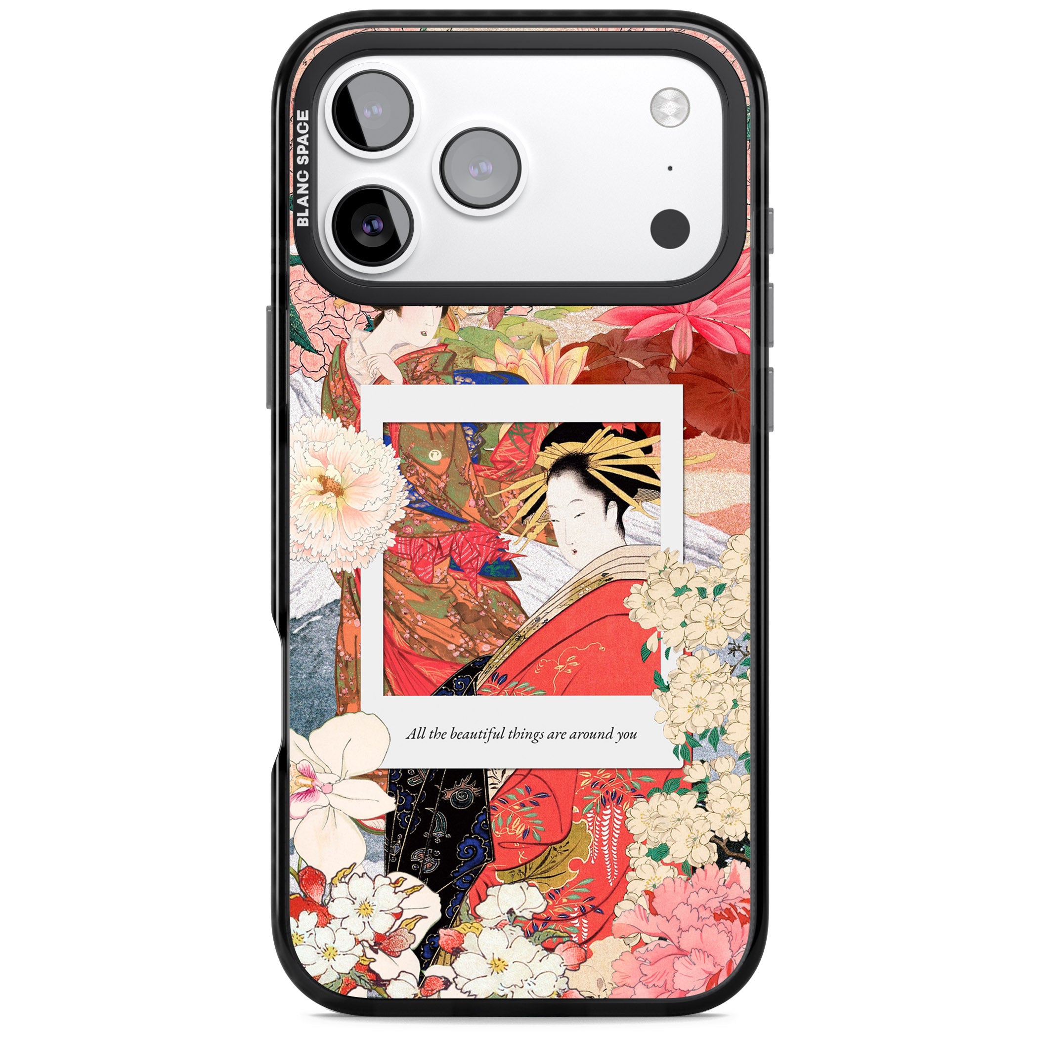 Woodblock Geisha iPhone 17 Pro Impact Pro Black Phone Case