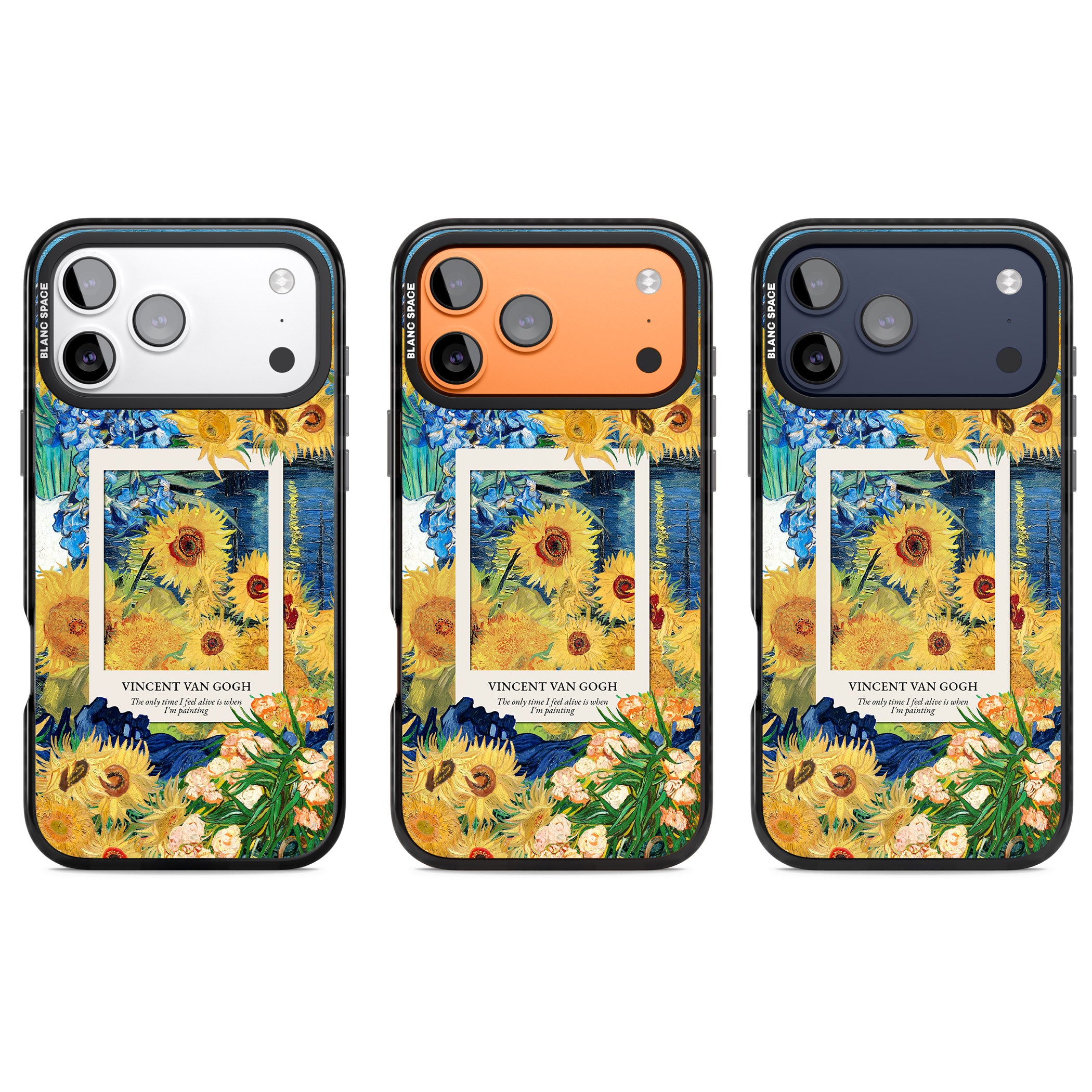 Van Gogh Sunflowers iPhone 17 Pro Impact Pro Black Phone Case APT Impact Protection