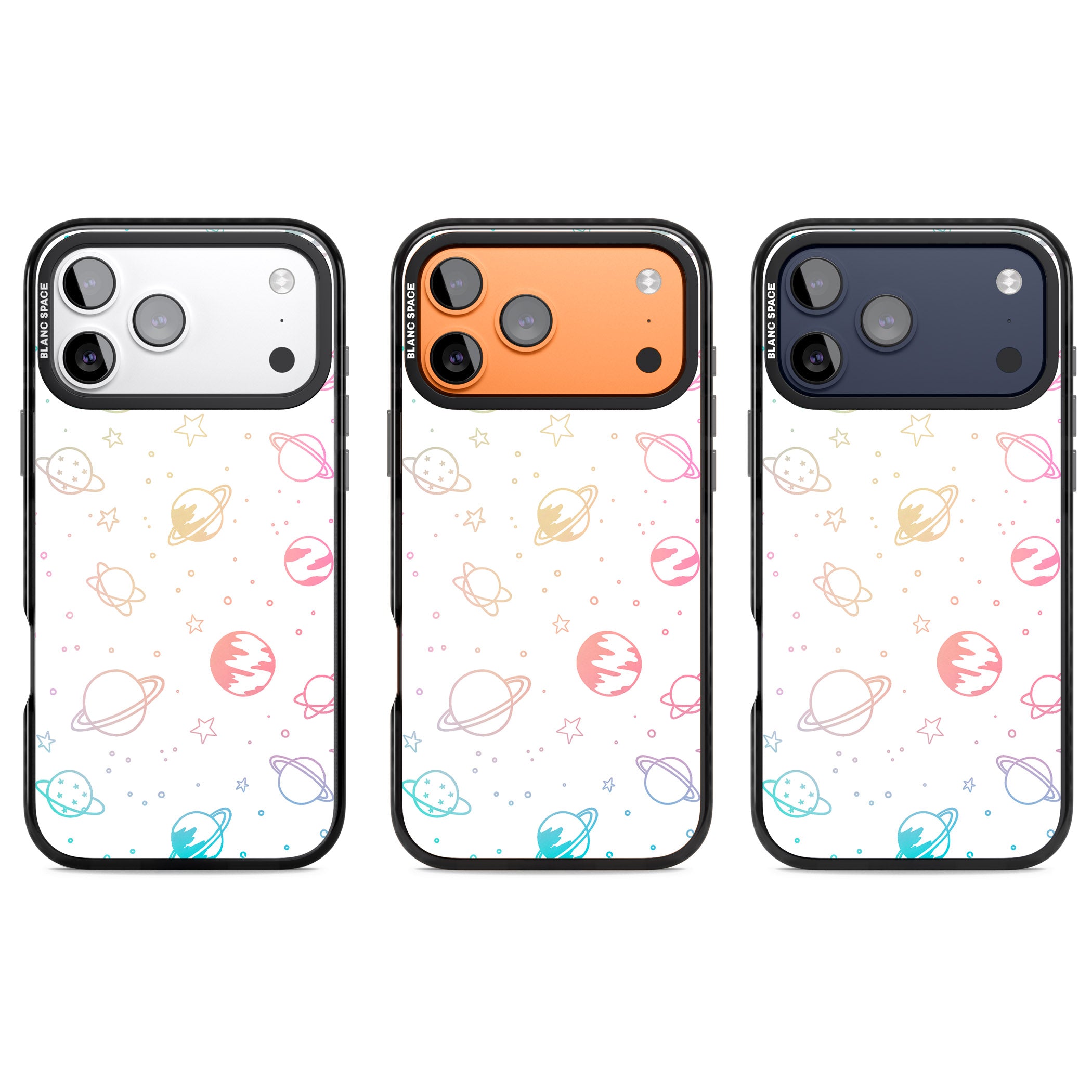 Pastel Cosmic Galaxy iPhone 17 Pro Impact Pro Black Phone Case APT Impact Protection