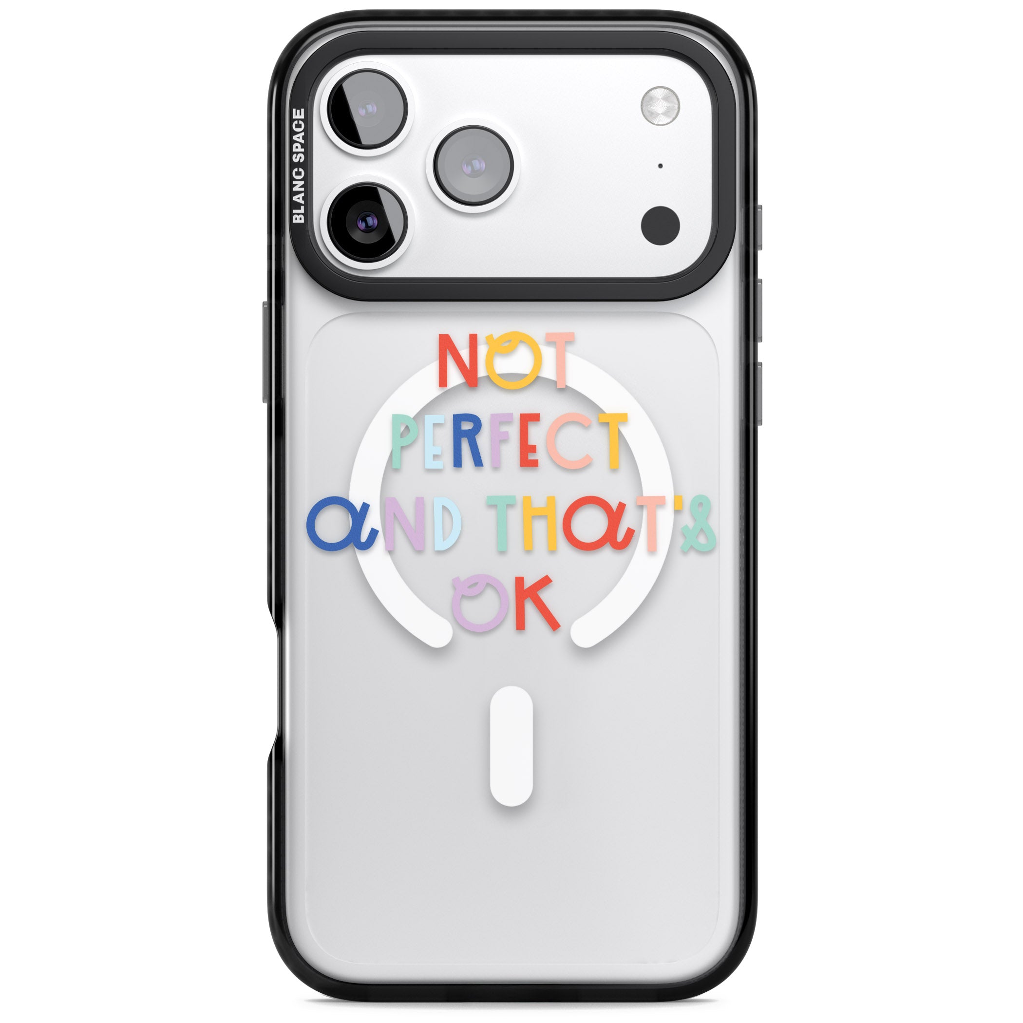 Not Perfect Clear iPhone 17 Pro Impact Pro Black Phone Case