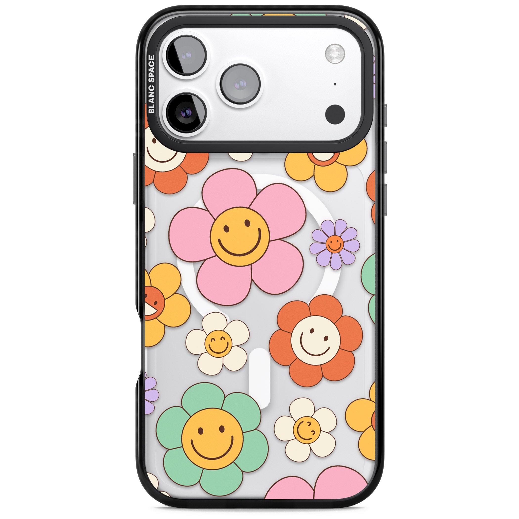 Happy Blossoms iPhone 17 Pro Impact Pro Black Phone Case