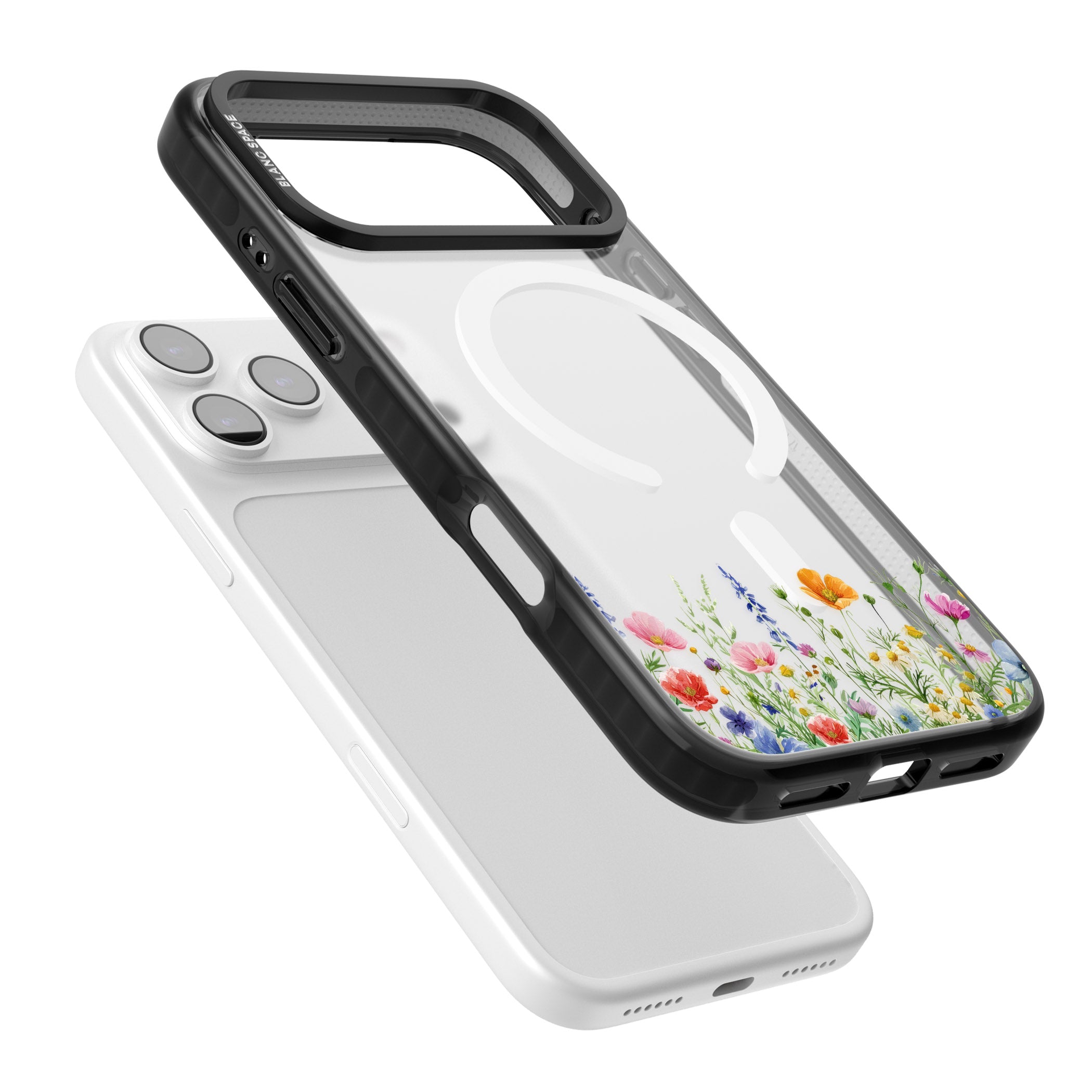 Minimal Wildflowers iPhone 17 Pro Max Impact Pro Black Phone Case Colours