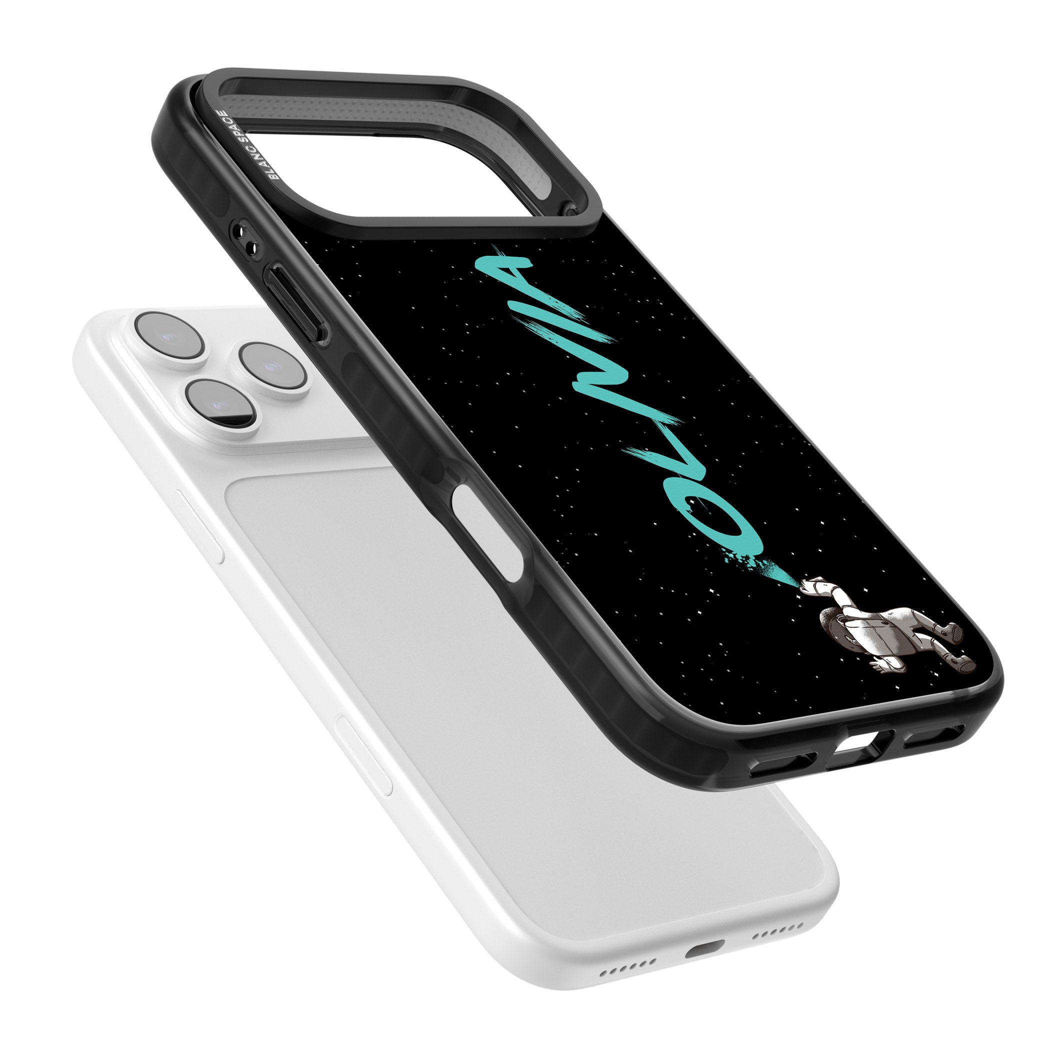 Personalised Astronaut Graffiti iPhone 17 Pro Impact Pro Black Phone Case Colours