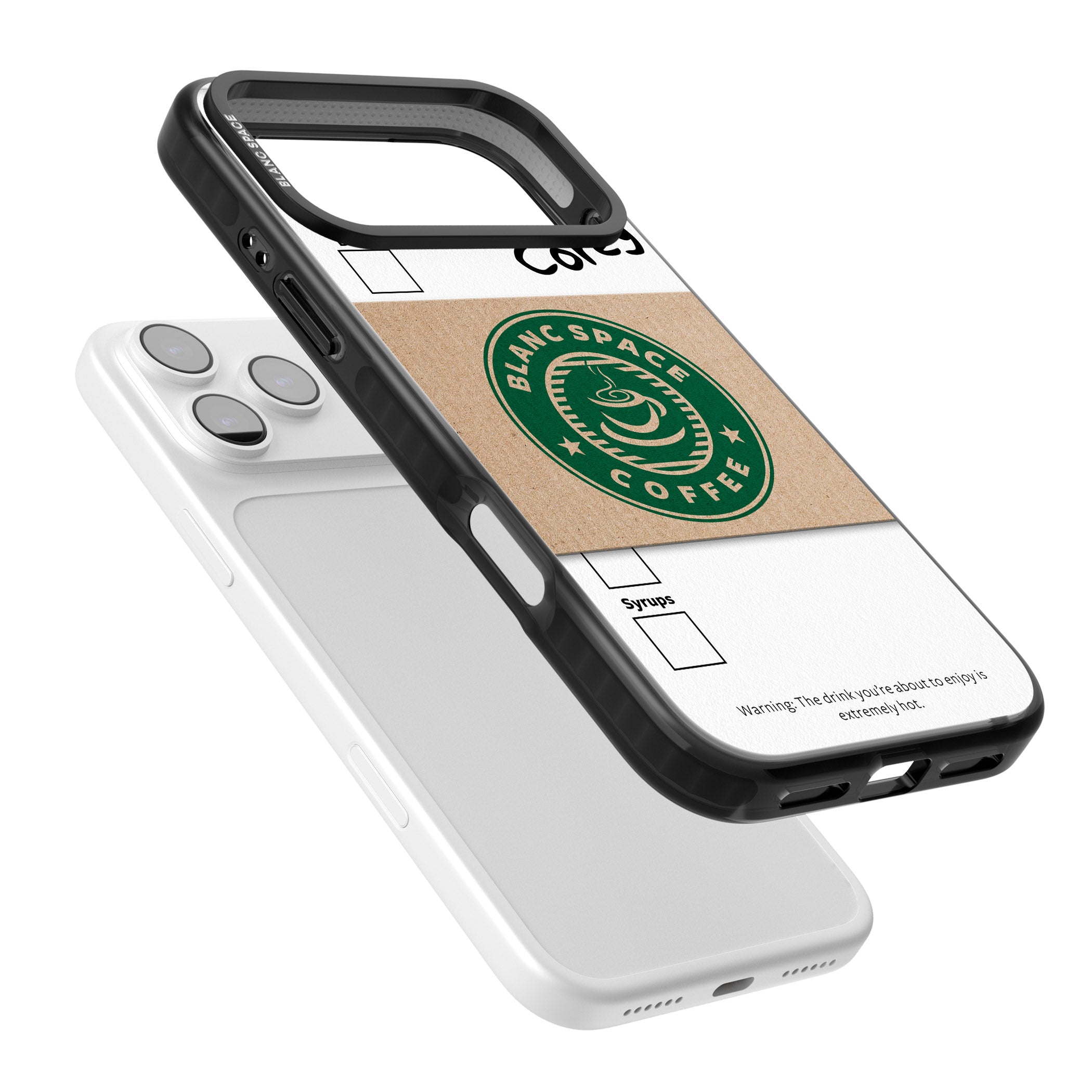 Personalised Coffee Cup iPhone 17 Pro Impact Pro Black Phone Case Colours