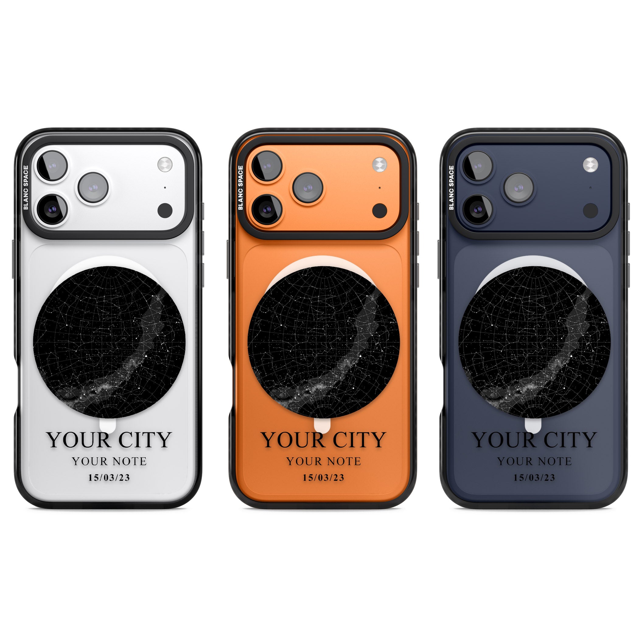 Personalised Star Map iPhone 17 Pro Impact Pro Black Phone Case APT Impact Protection