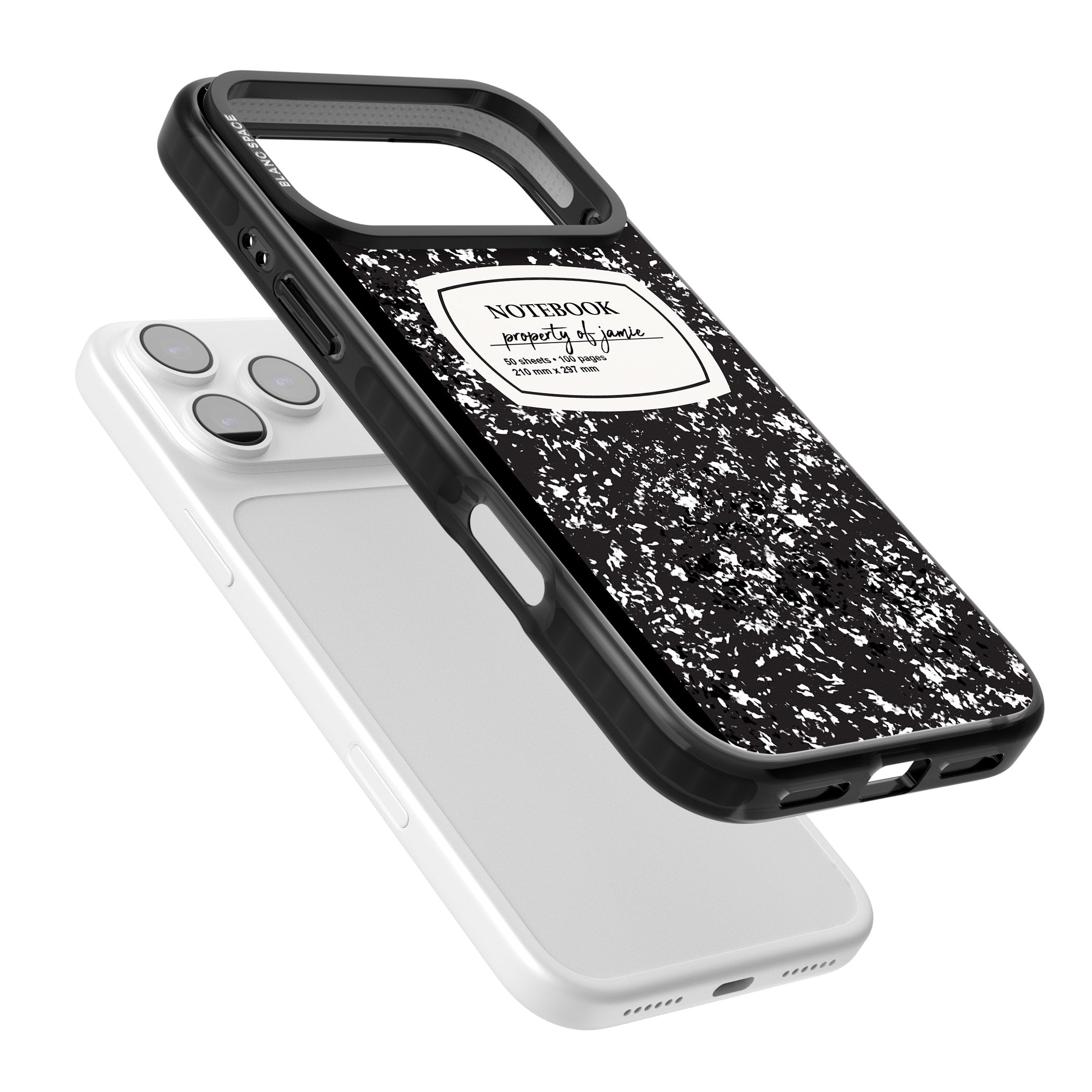 Personalised Classic Composition iPhone 17 Pro Impact Pro Black Phone Case Colours