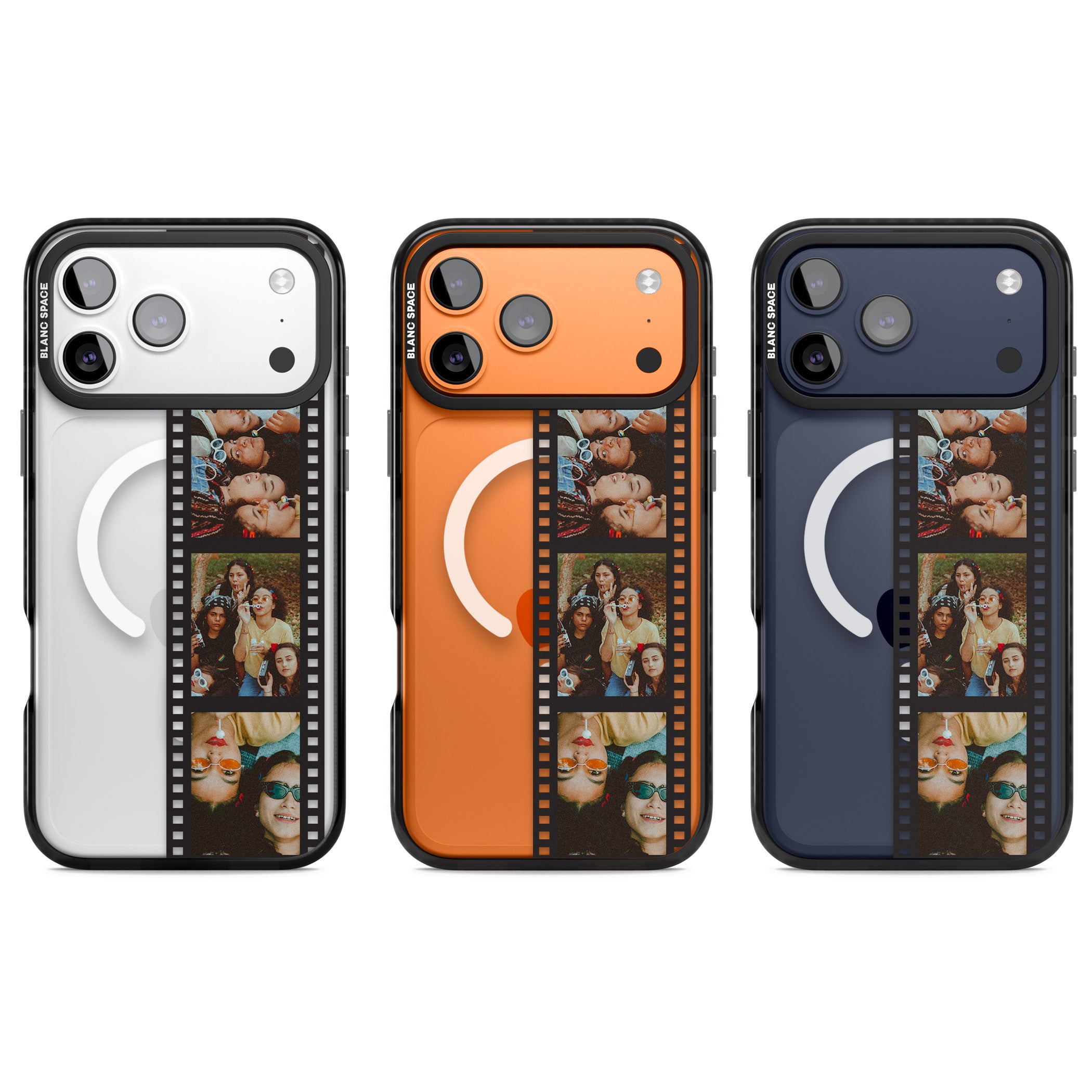 Personalised Photo Film Strip iPhone 17 Pro Impact Pro Black Phone Case APT Impact Protection