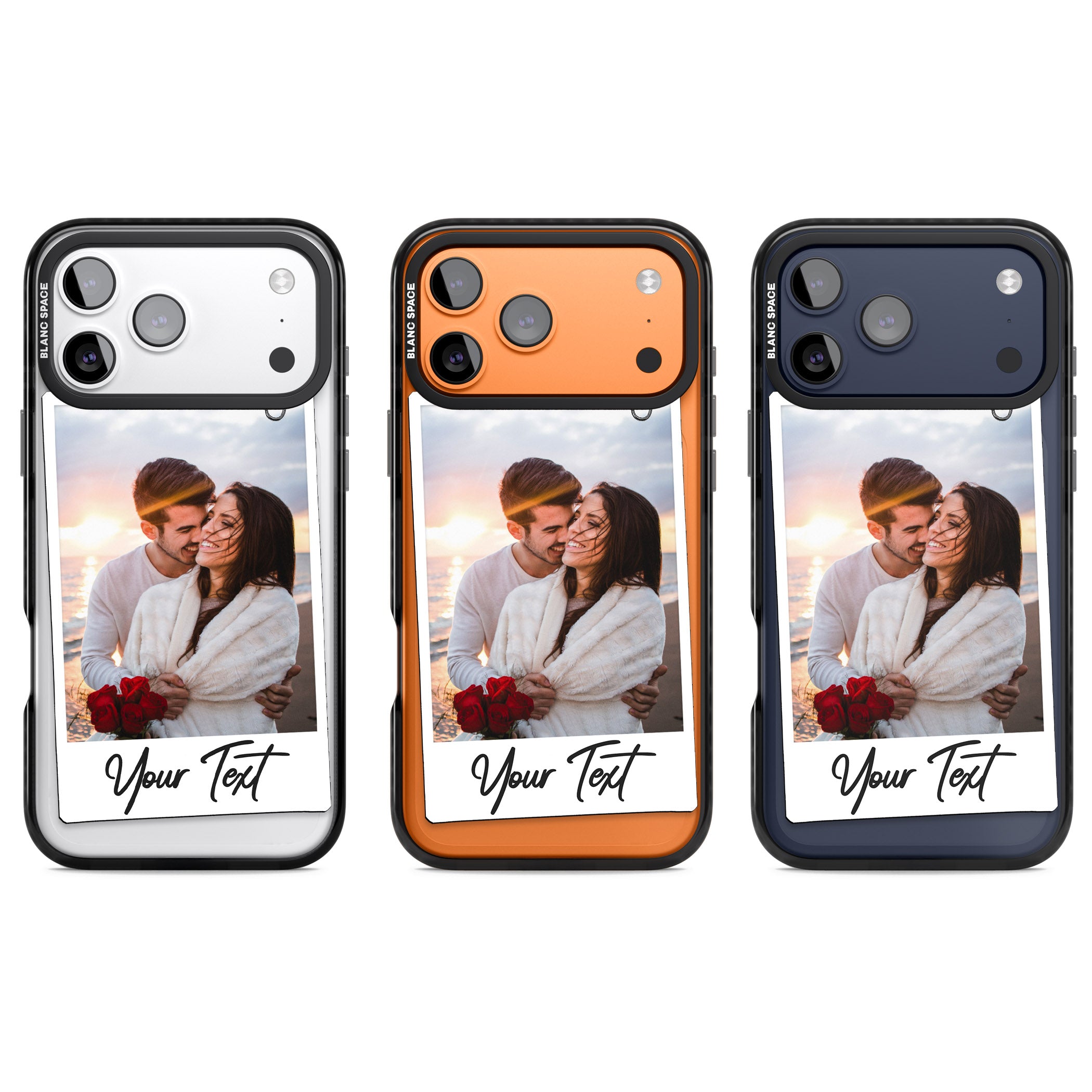 Personalised Instant Camera Photo iPhone 17 Pro Impact Pro Black Phone Case APT Impact Protection