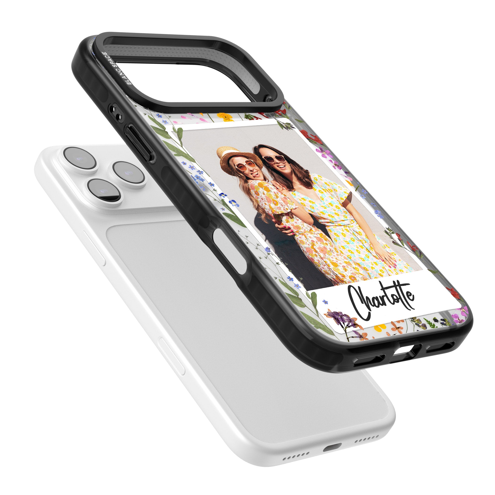 Personalised Wildflower Instant Photo iPhone 17 Pro Max Impact Pro Black Phone Case Colours