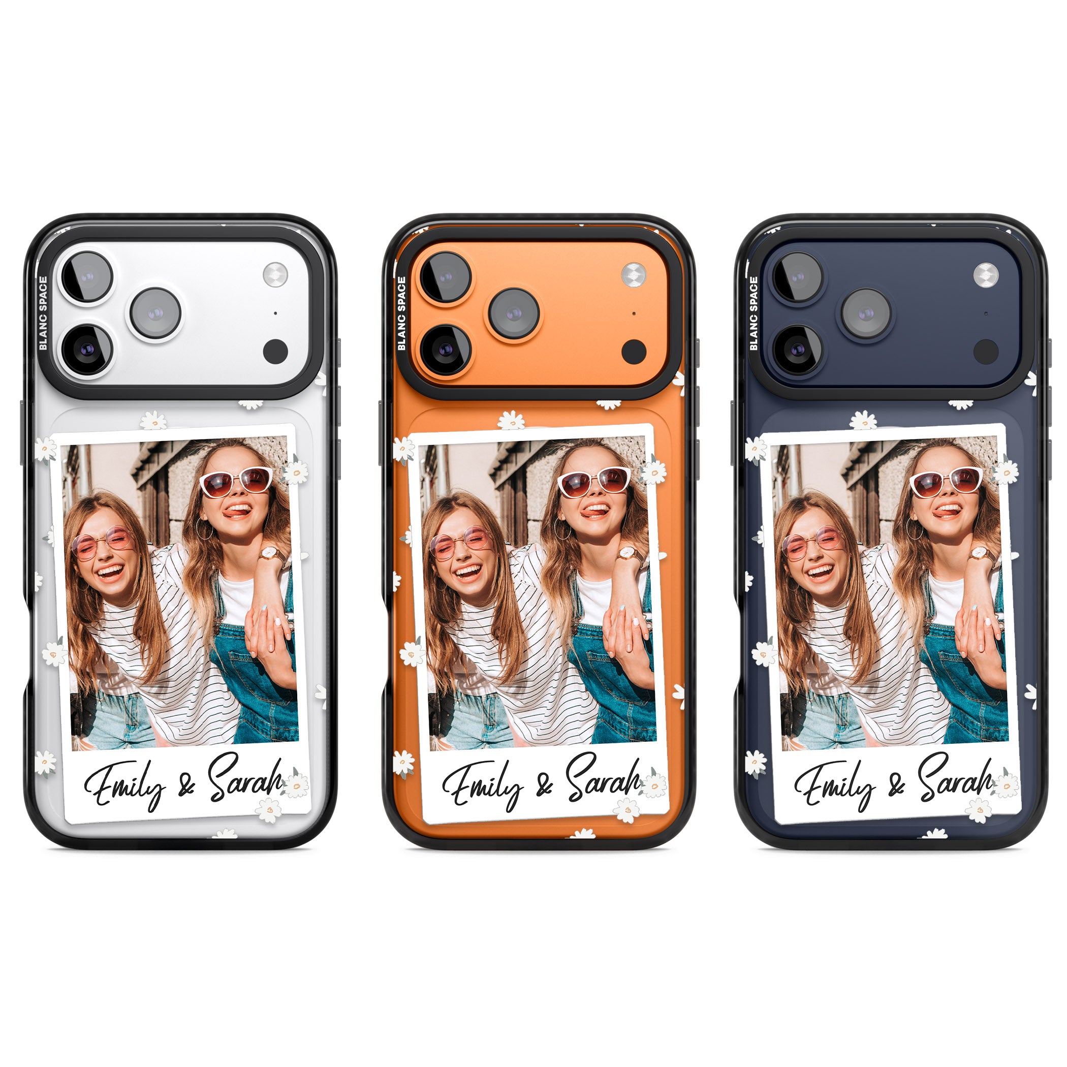 Personalised Daisy Instant Photo iPhone 17 Pro Impact Pro Black Phone Case APT Impact Protection
