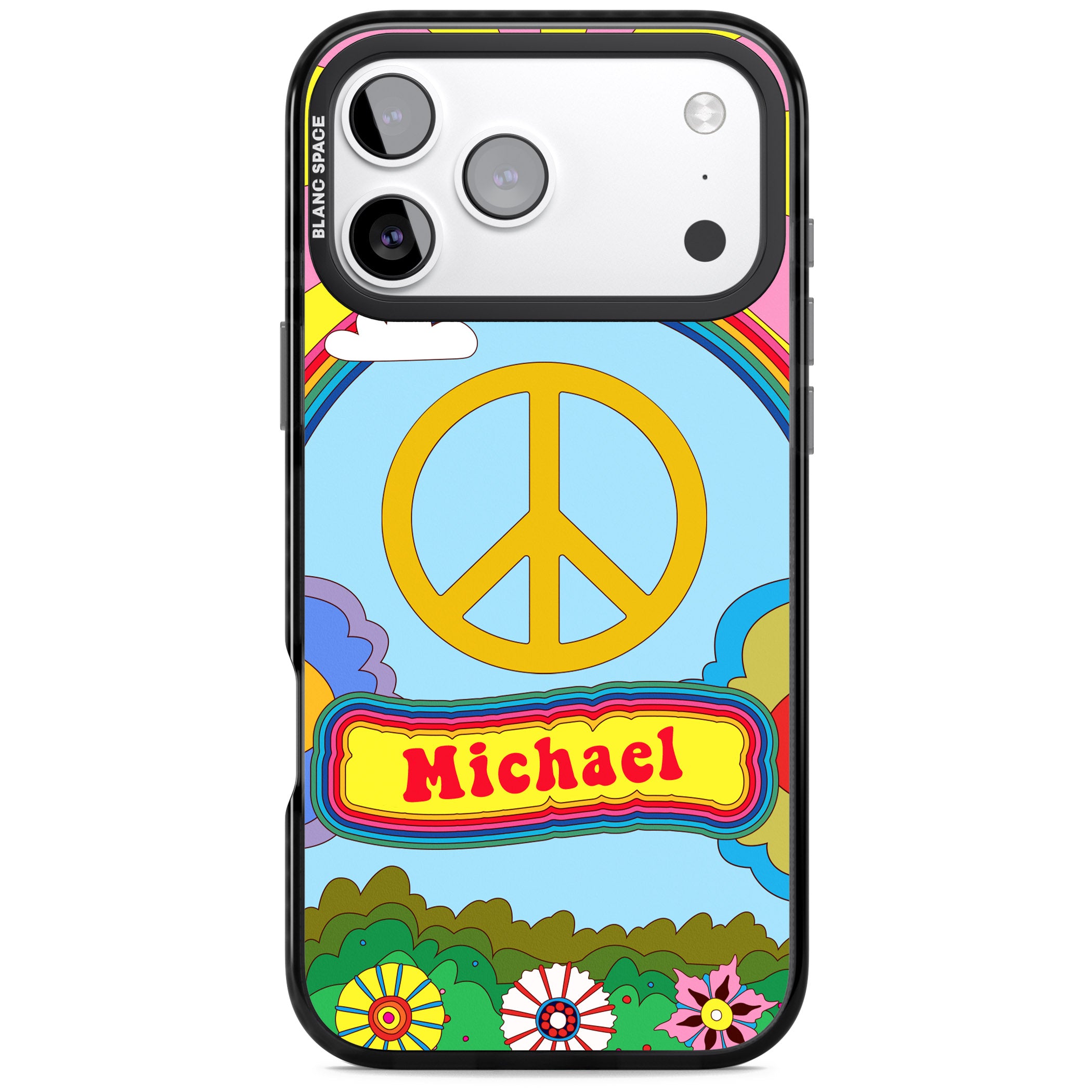 Personalised Happy Days iPhone 17 Pro Impact Pro Black Phone Case