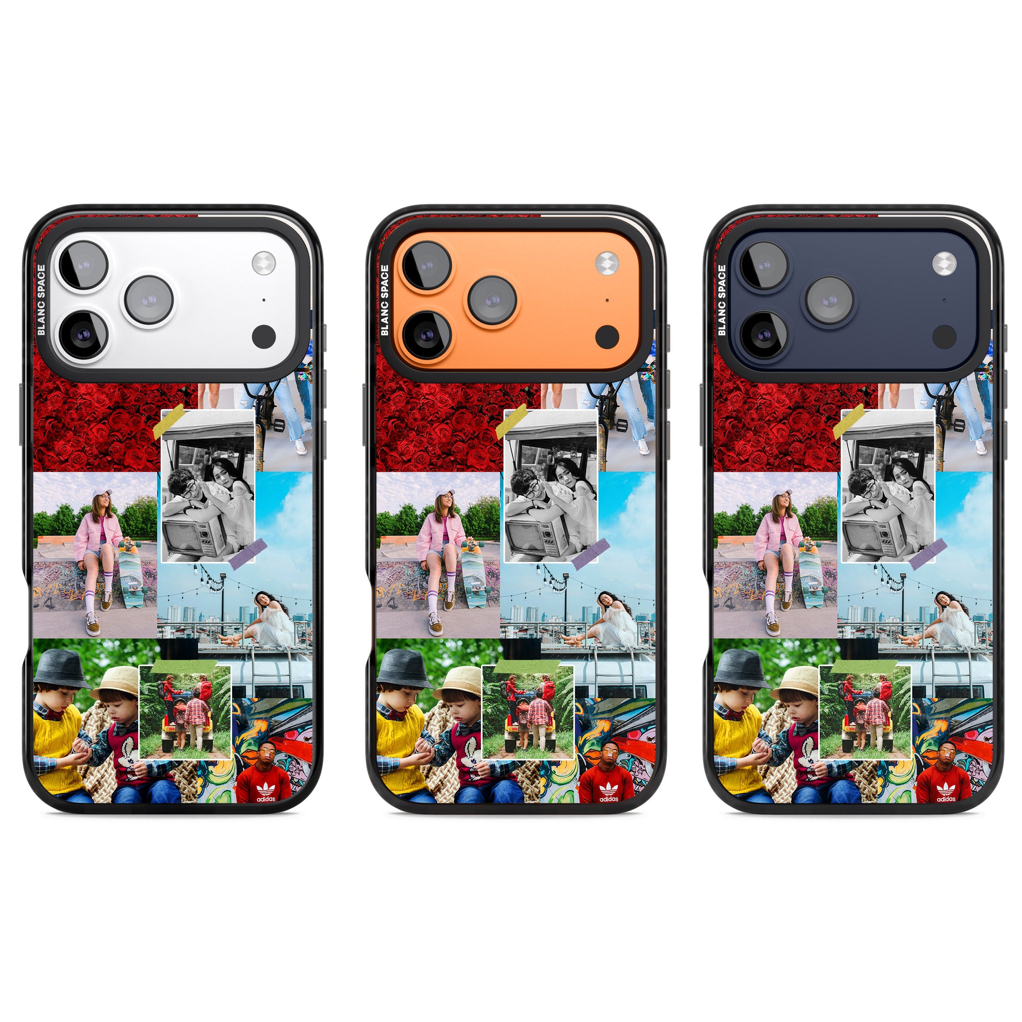 Personalised Photo Collage iPhone 17 Pro Impact Pro Black Phone Case APT Impact Protection