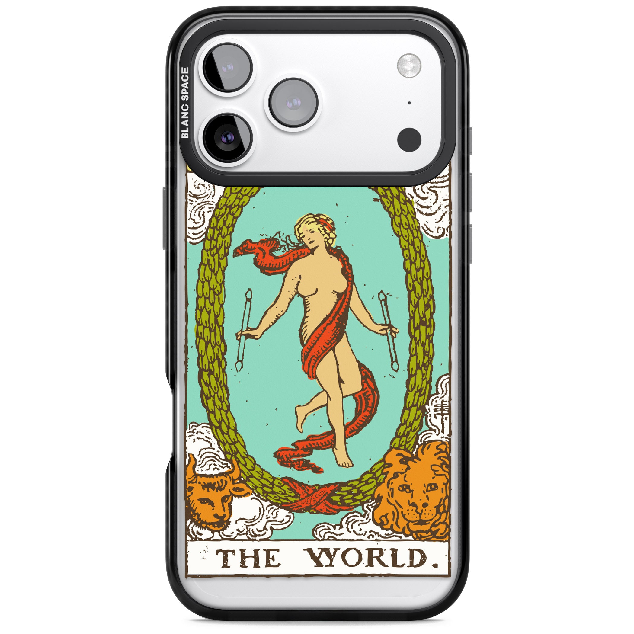 Personalised The World Tarot Card (Color) iPhone 17 Pro Impact Pro Black Phone Case