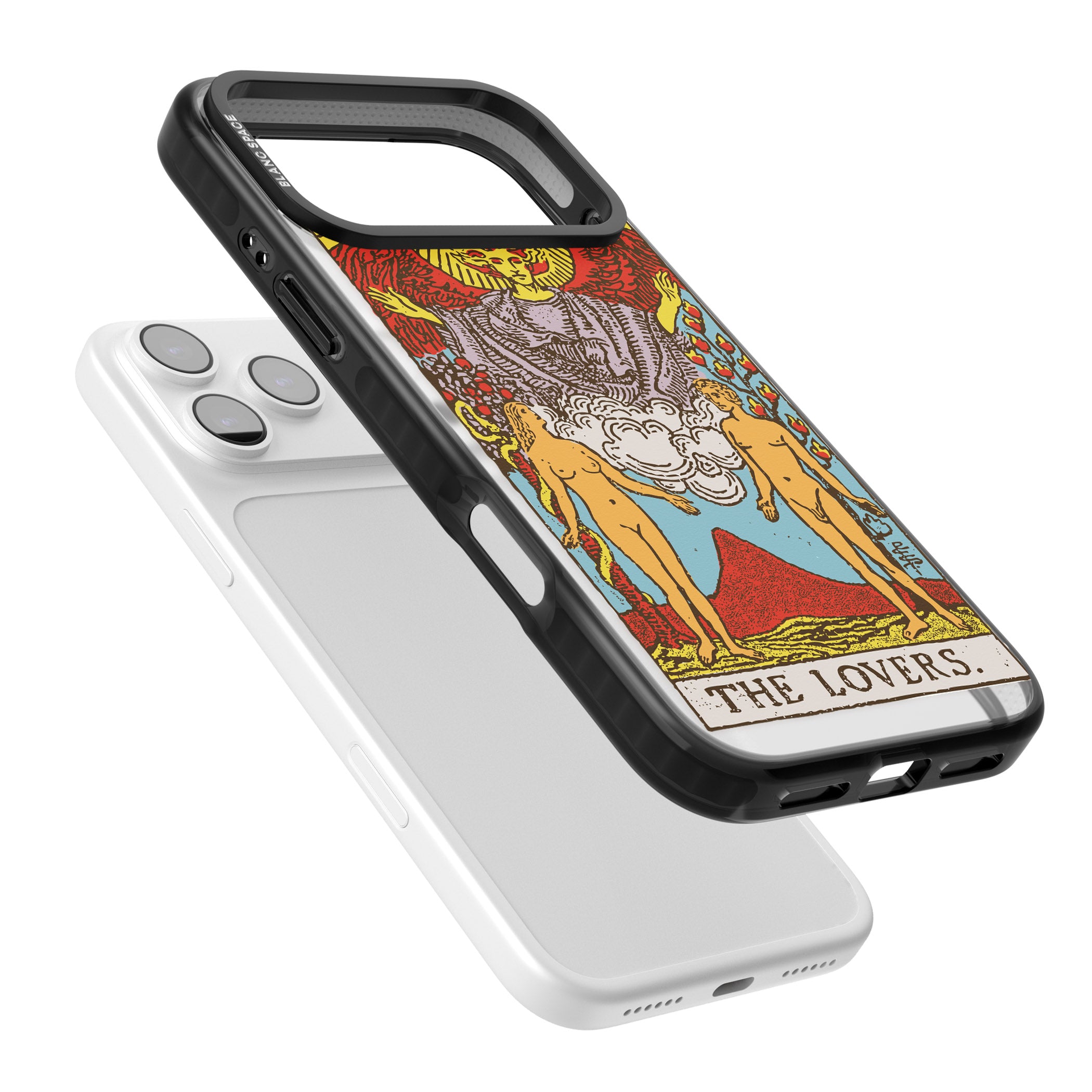 Personalised The Lovers Tarot Card (Color) iPhone 17 Pro Max Impact Pro Black Phone Case Colours