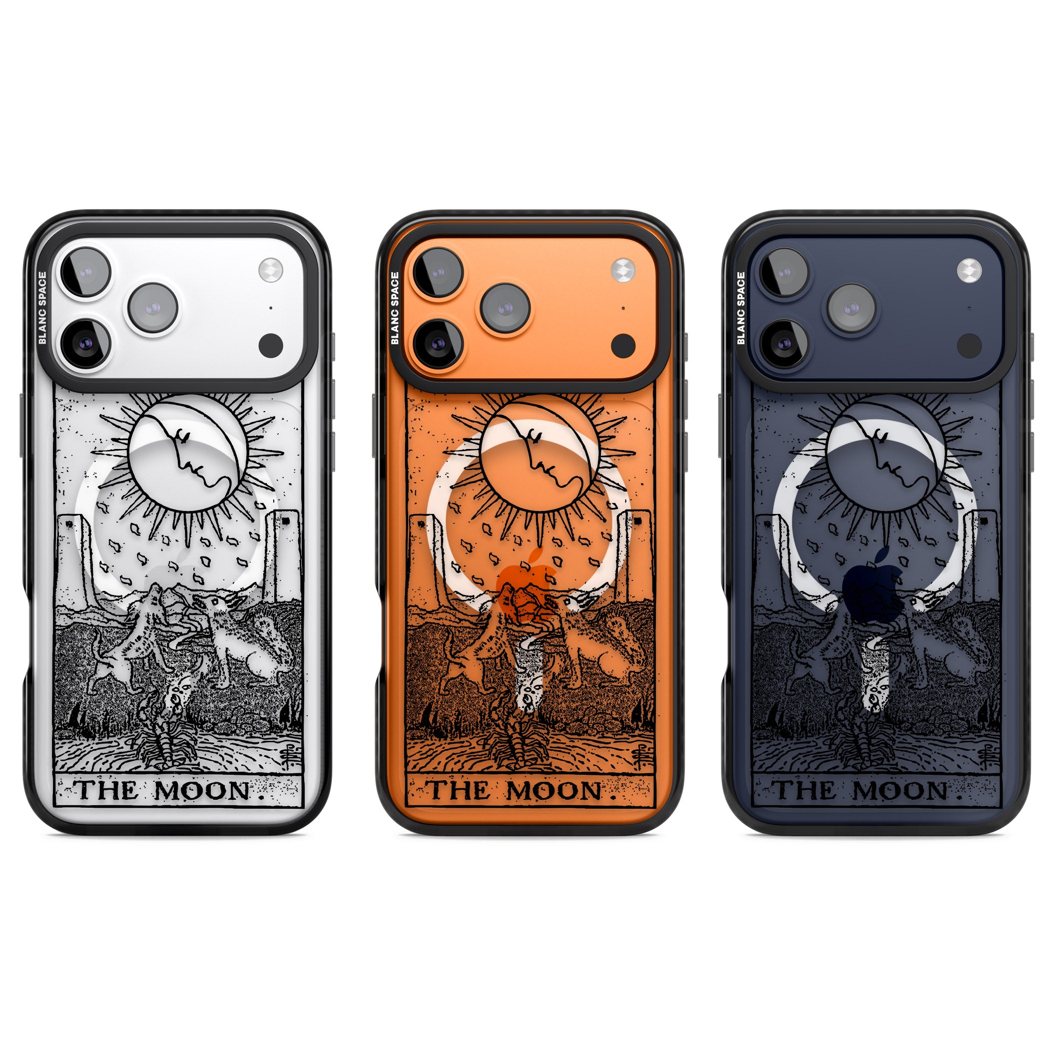 Personalised The Moon Tarot Card (Clear) iPhone 17 Pro Impact Pro Black Phone Case APT Impact Protection