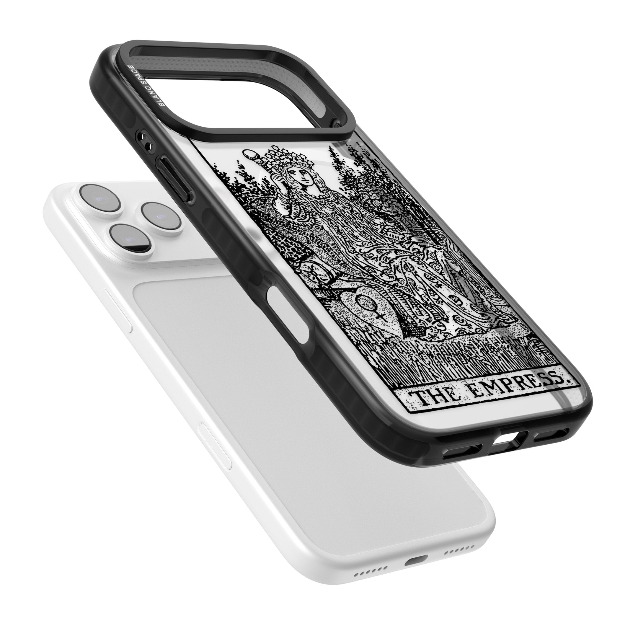 Personalised The Empress Tarot Card (Clear) iPhone 17 Pro Impact Pro Black Phone Case Colours