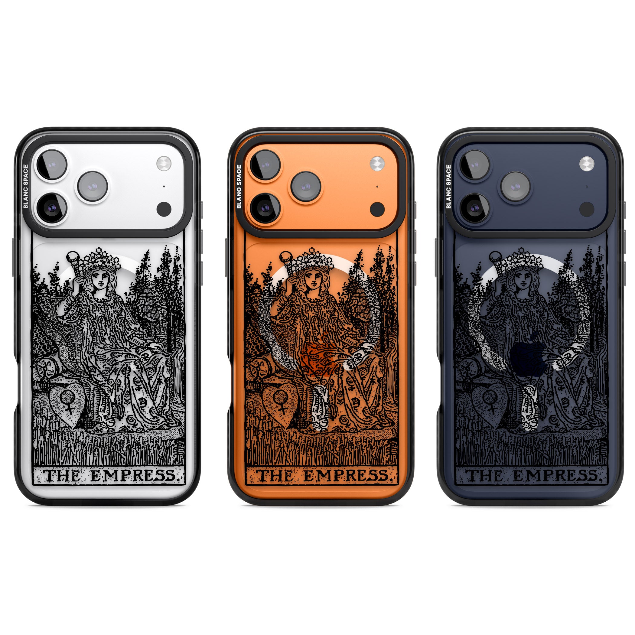 Personalised The Empress Tarot Card (Clear) iPhone 17 Pro Impact Pro Black Phone Case APT Impact Protection