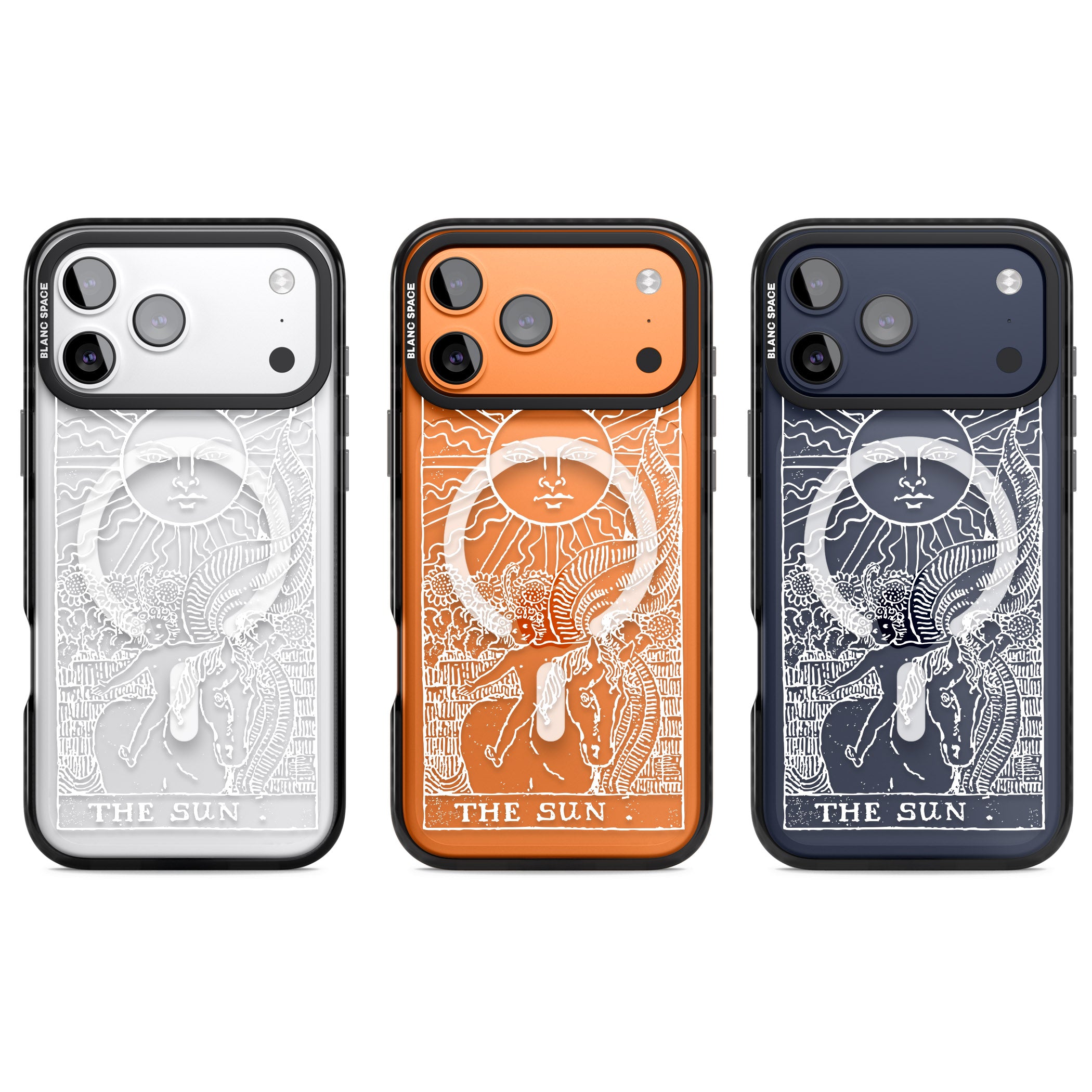 Personalised The Sun Tarot Card (White) iPhone 17 Pro Impact Pro Black Phone Case APT Impact Protection