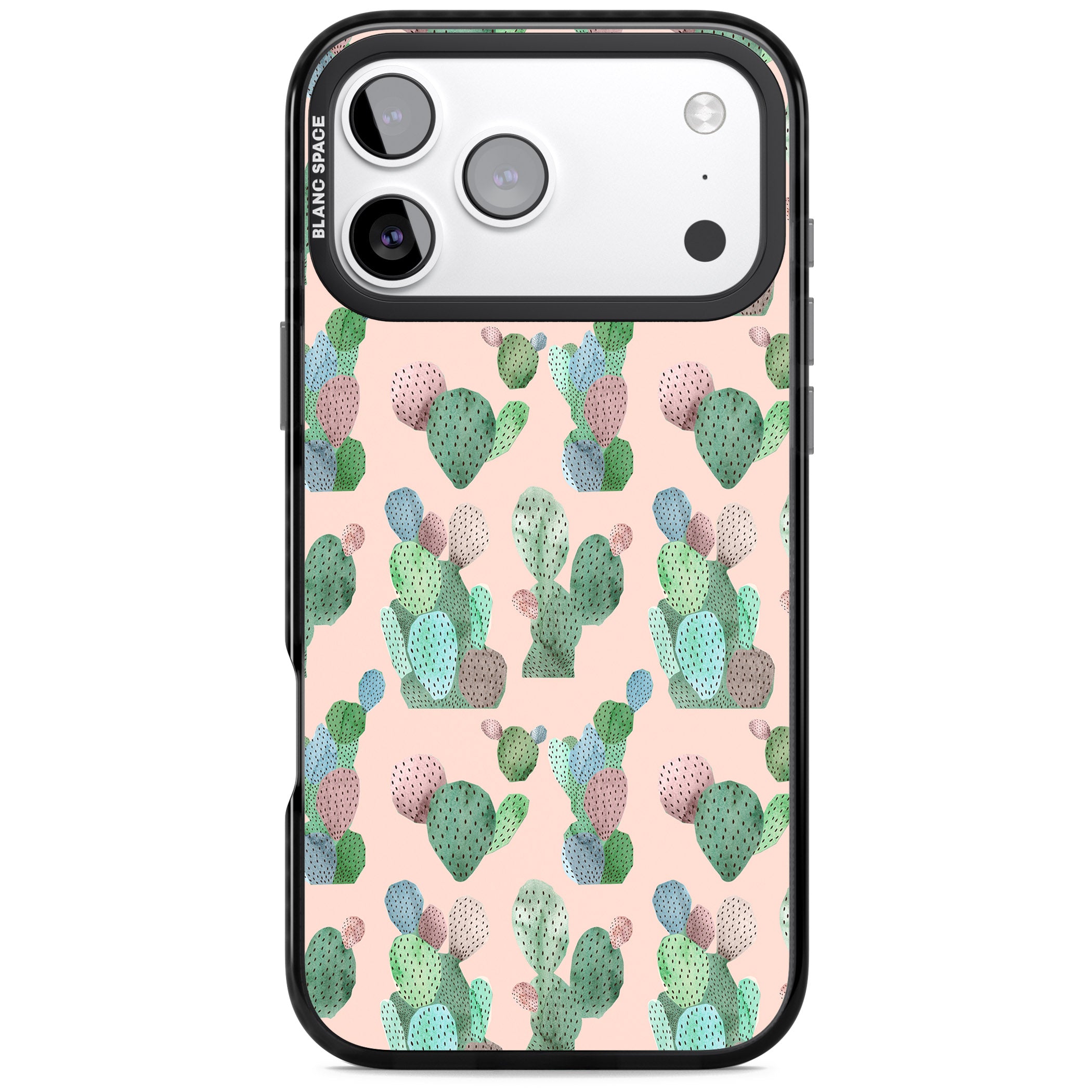 Pink Cactus iPhone 17 Pro Max Impact Pro Black Phone Case
