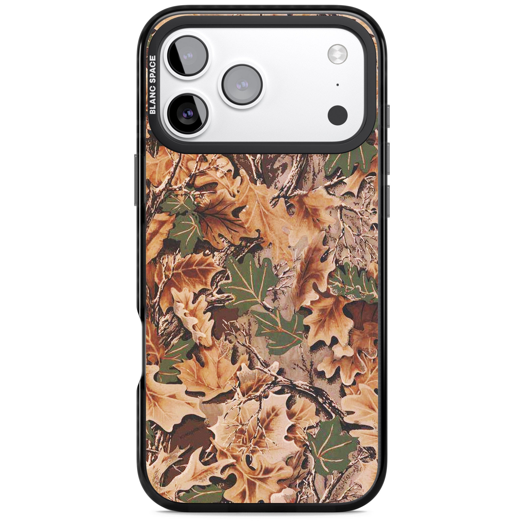 Leaves Camo iPhone 17 Pro Impact Pro Black Phone Case