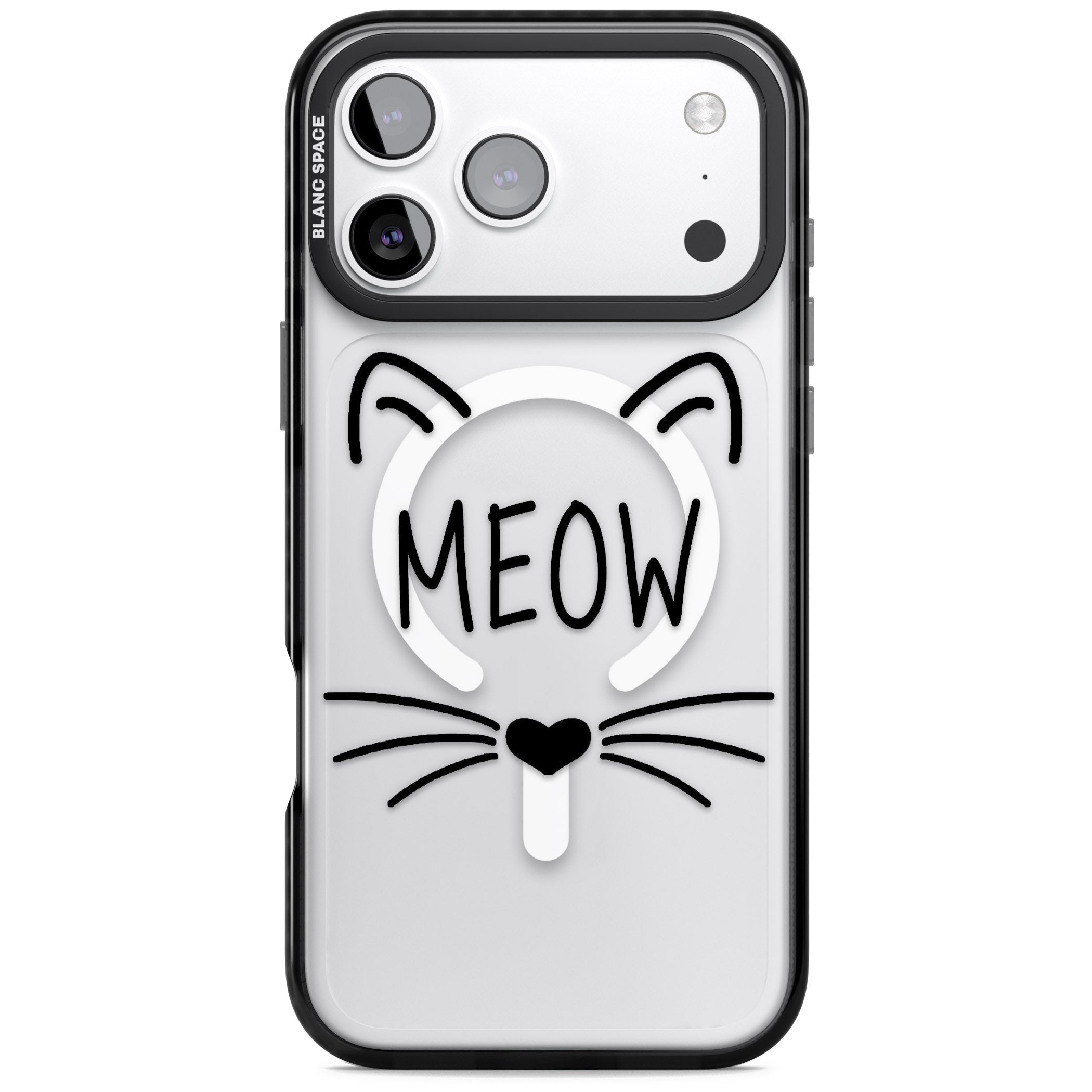 Cat Whiskers iPhone 17 Pro Impact Pro Black Phone Case