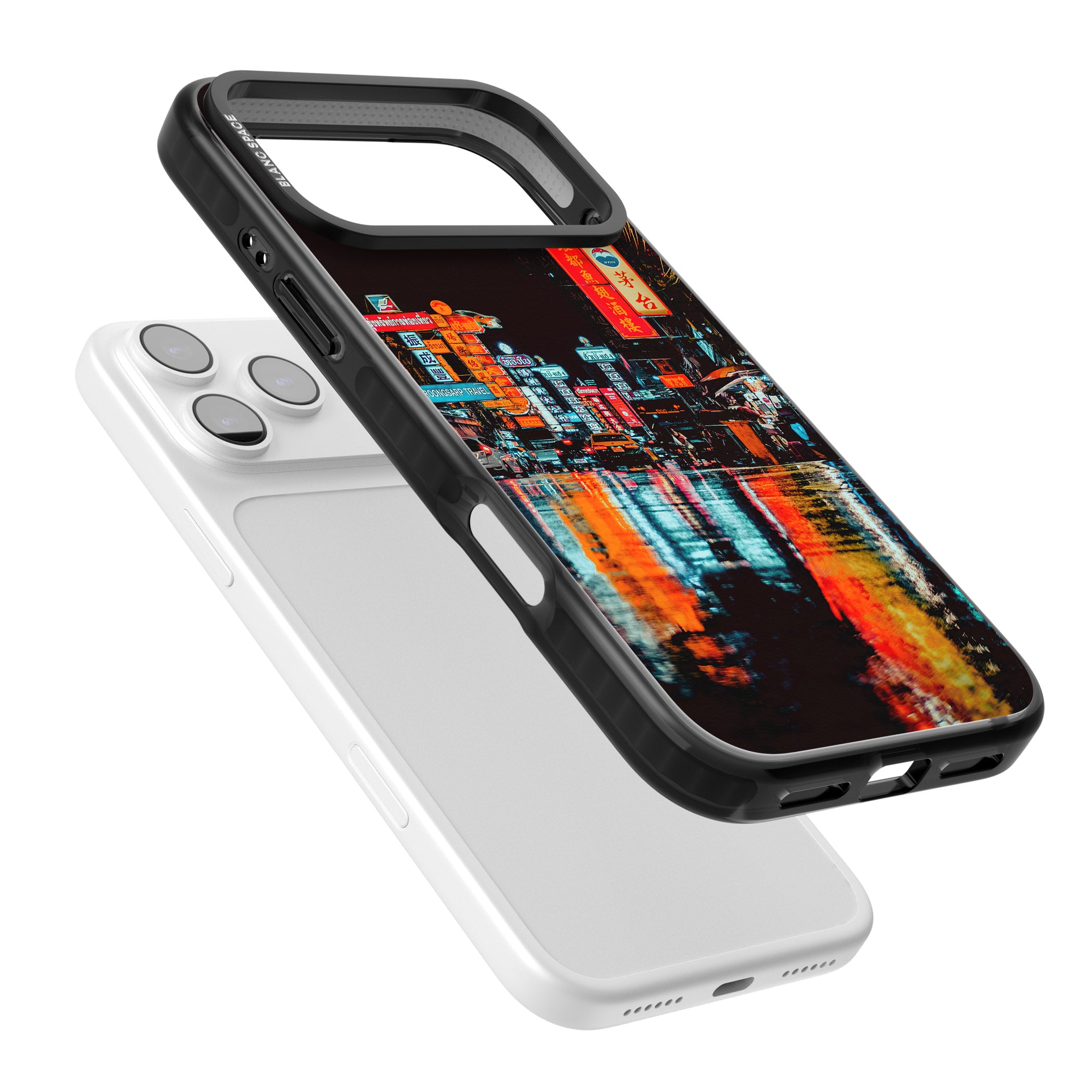 Neon City iPhone 17 Pro Impact Pro Black Phone Case Colours