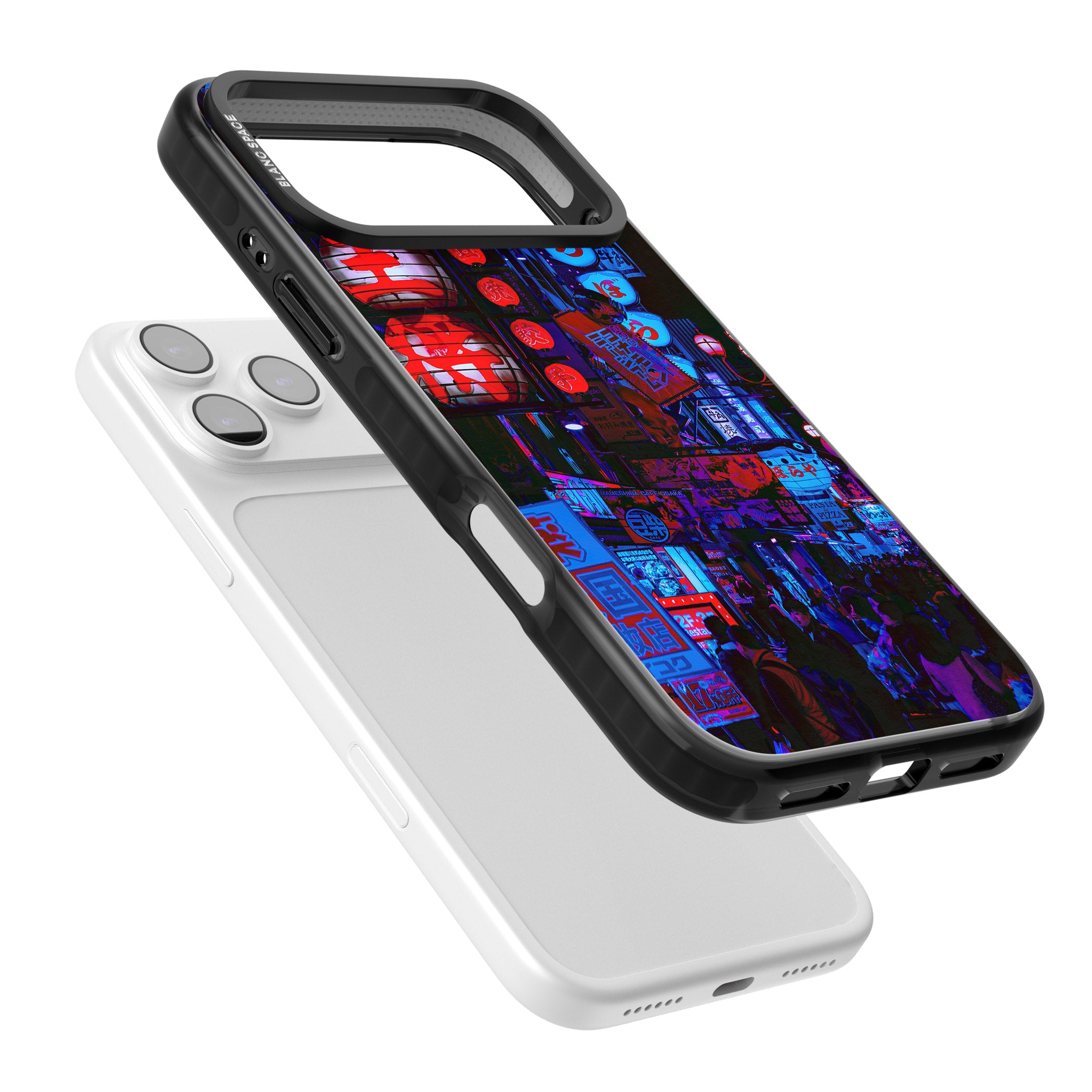 Neon City Nights iPhone 17 Pro Impact Pro Black Phone Case Colours