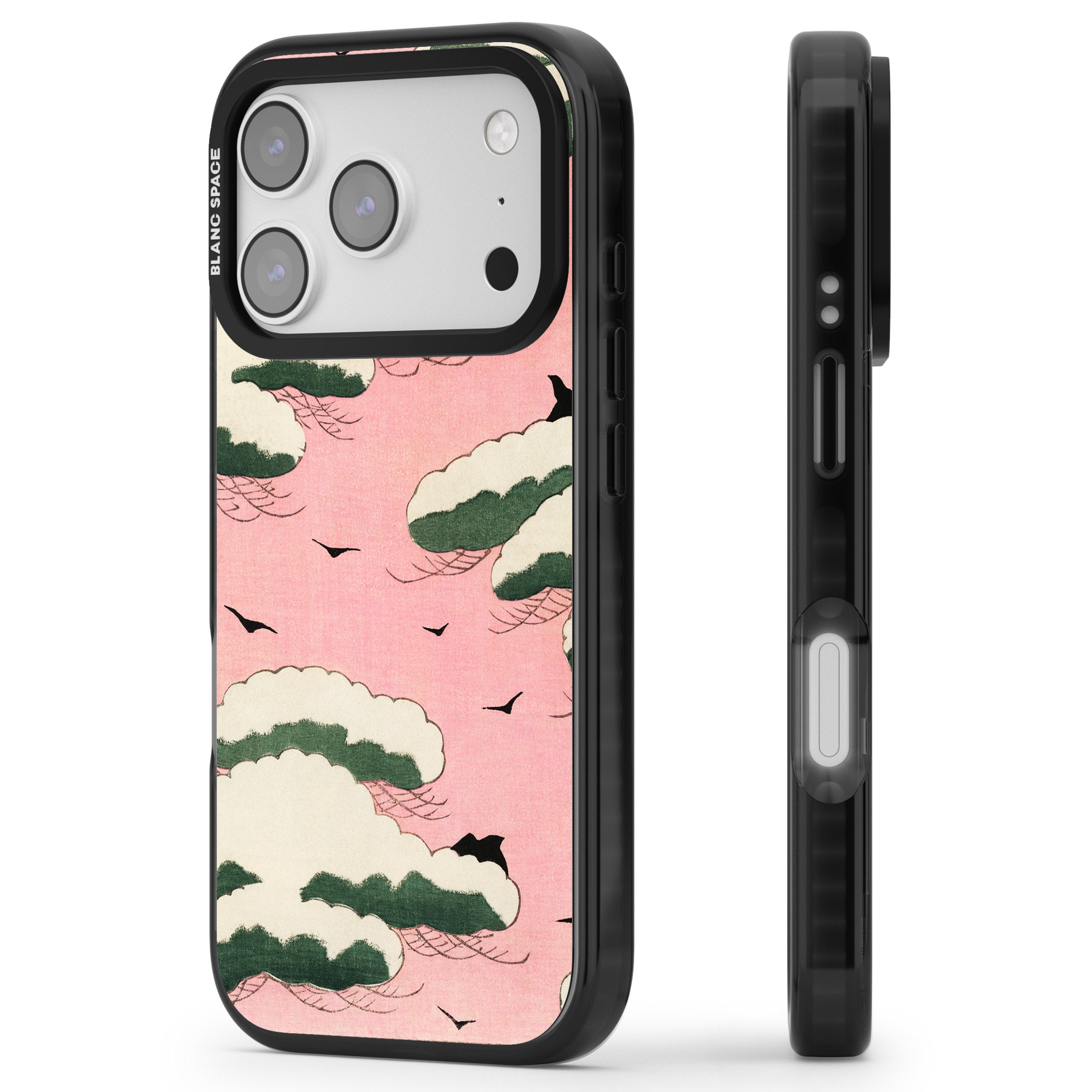 Japanese Pink Sky iPhone 17 Pro Impact Pro Black Phone Case Side Profile