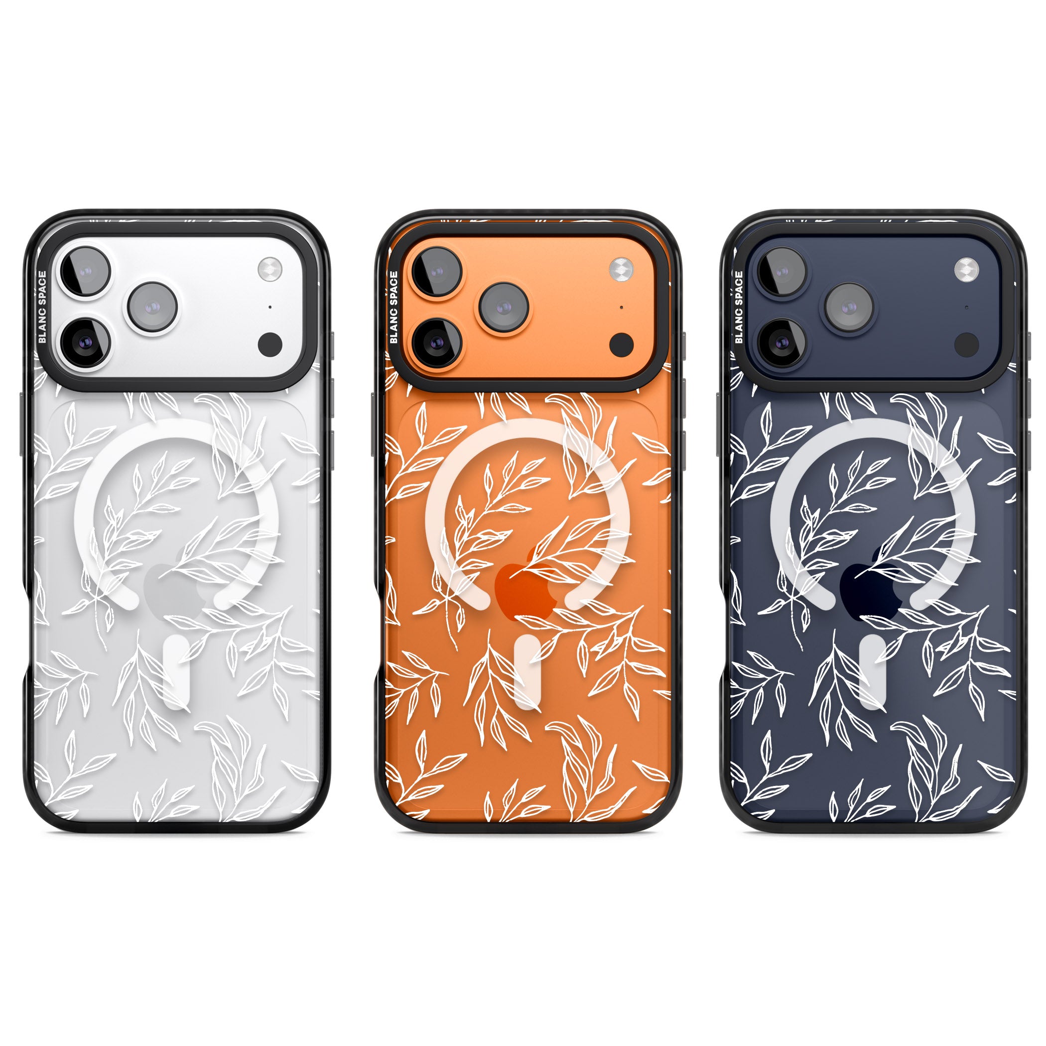 Leafy Botanical iPhone 17 Pro Impact Pro Black Phone Case APT Impact Protection