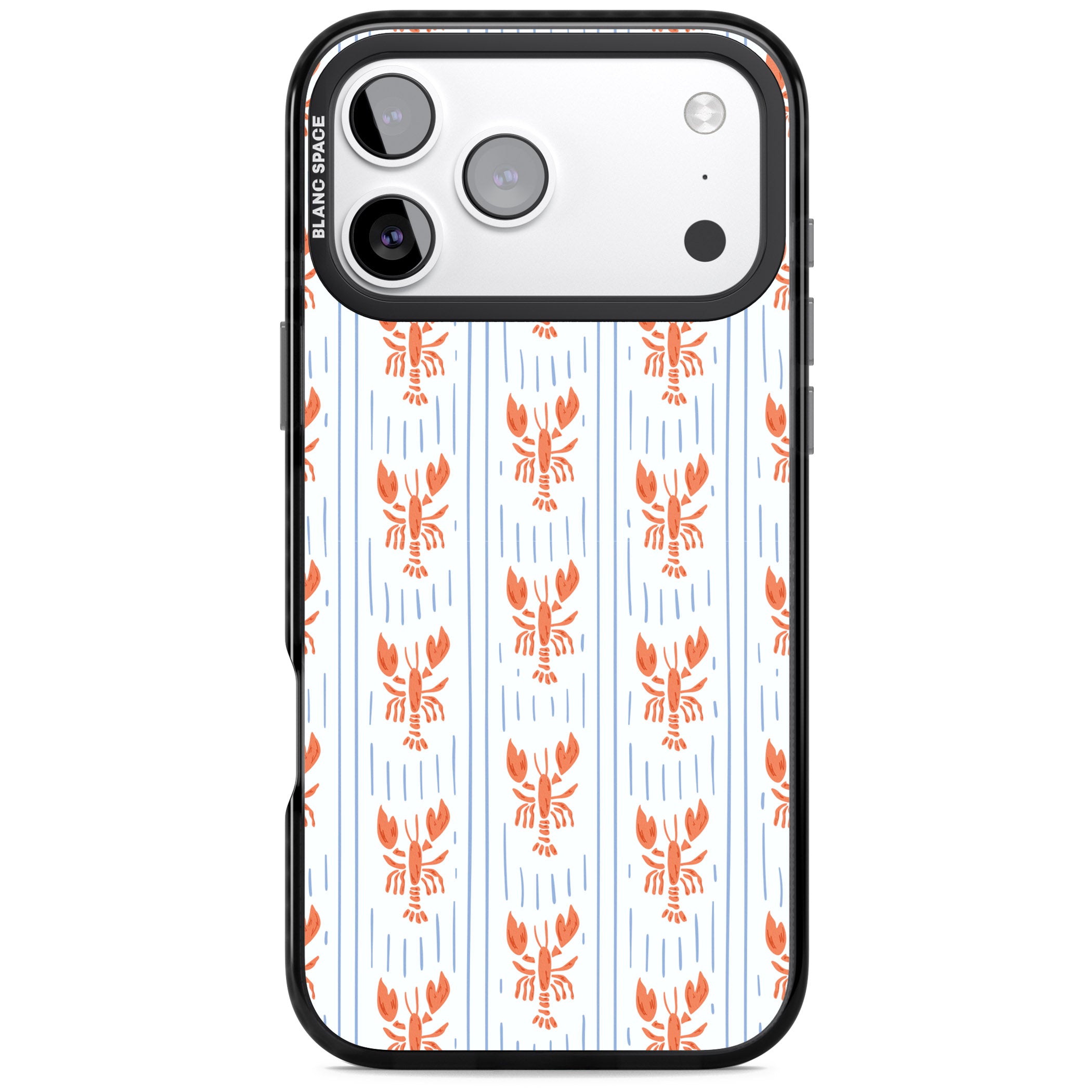 Lobster Stripes iPhone 17 Pro Impact Pro Black Phone Case
