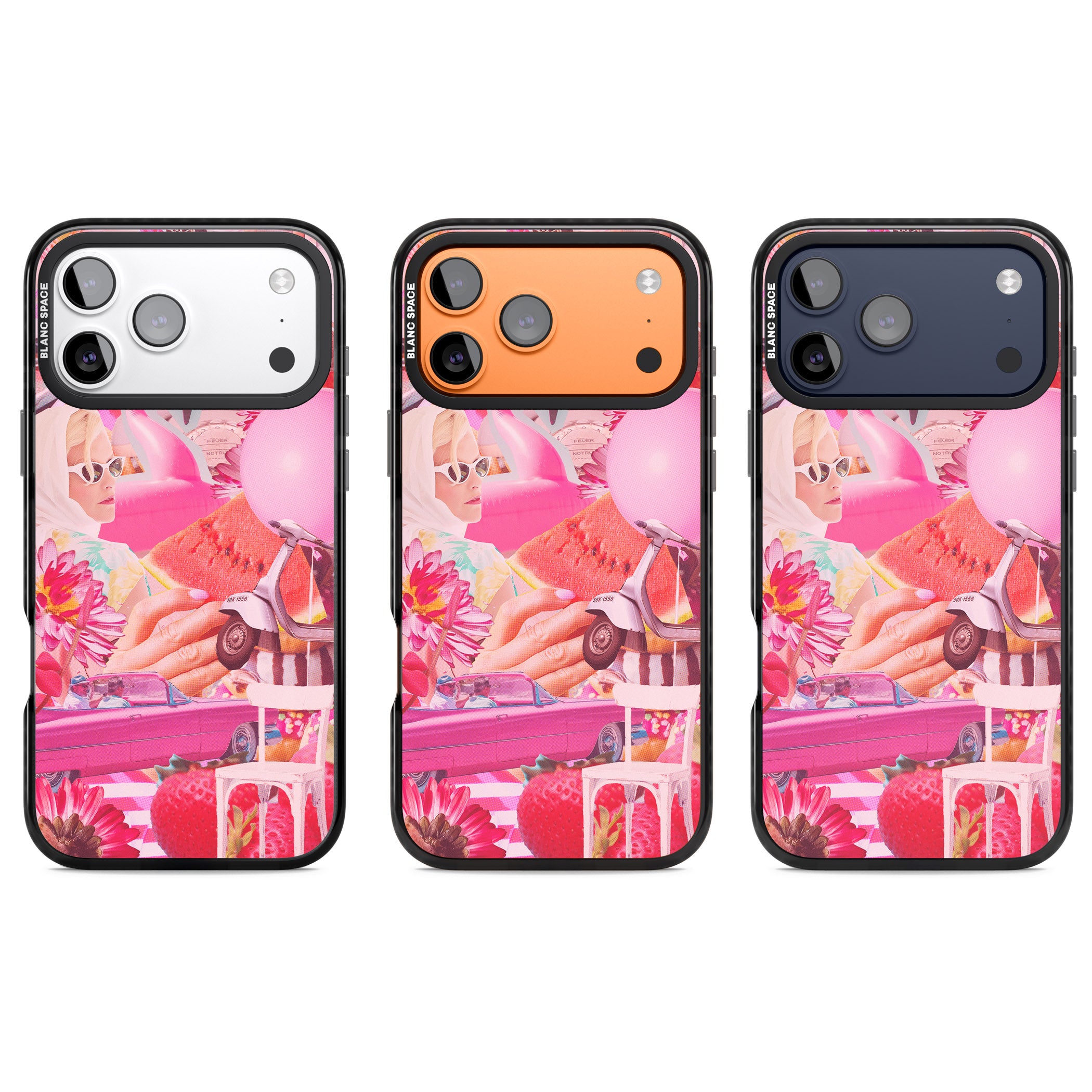 Retro Pink Glamour iPhone 17 Pro Impact Pro Black Phone Case APT Impact Protection