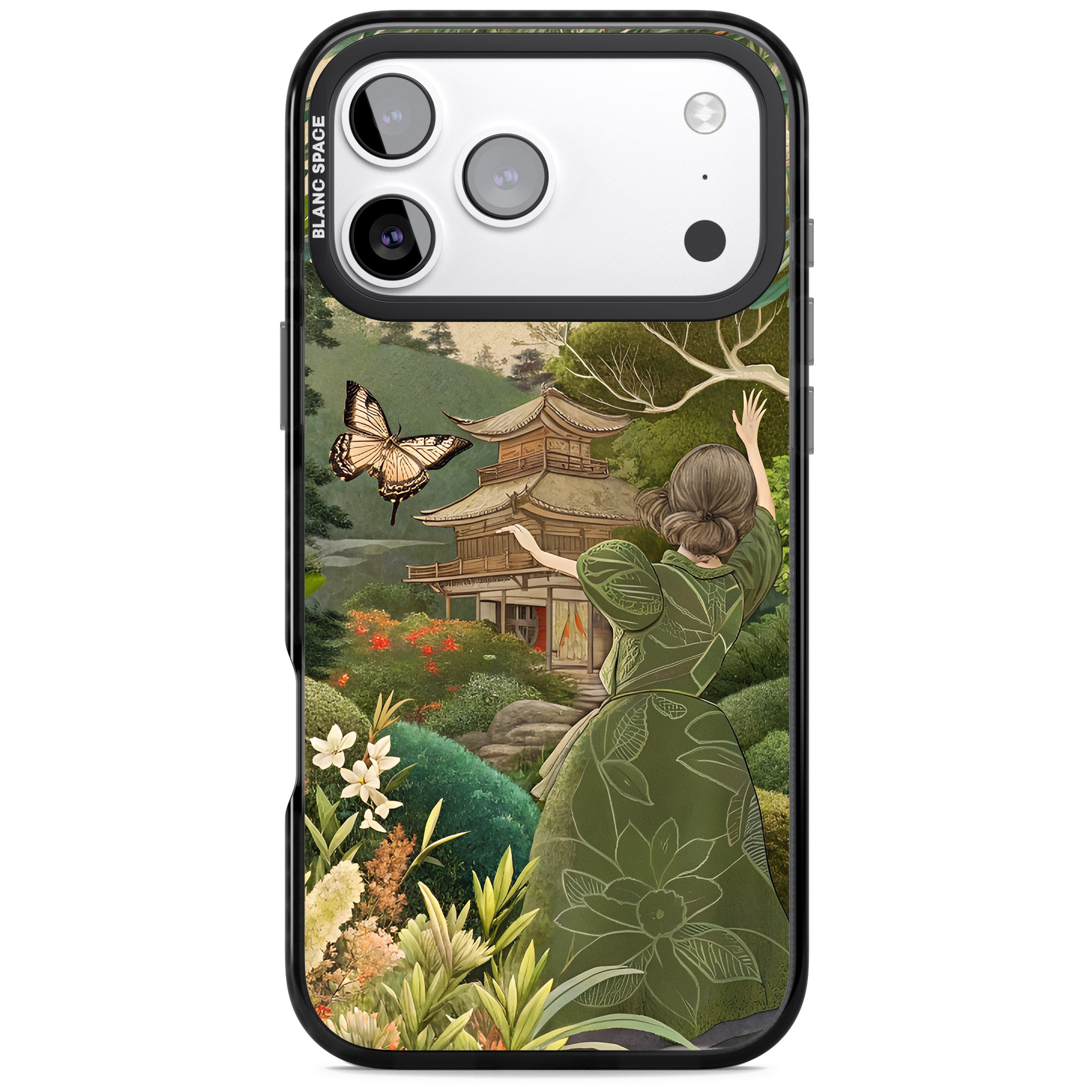 Japanese Nature iPhone 17 Pro Impact Pro Black Phone Case