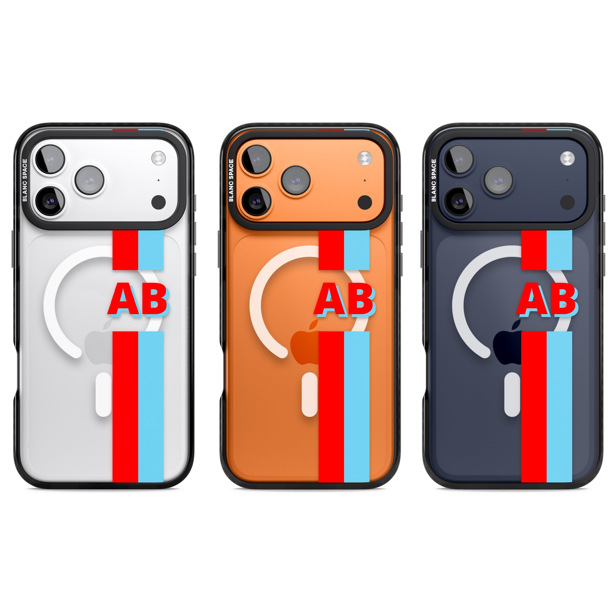 Personalised Bold Striped iPhone 17 Pro Impact Pro Black Phone Case APT Impact Protection