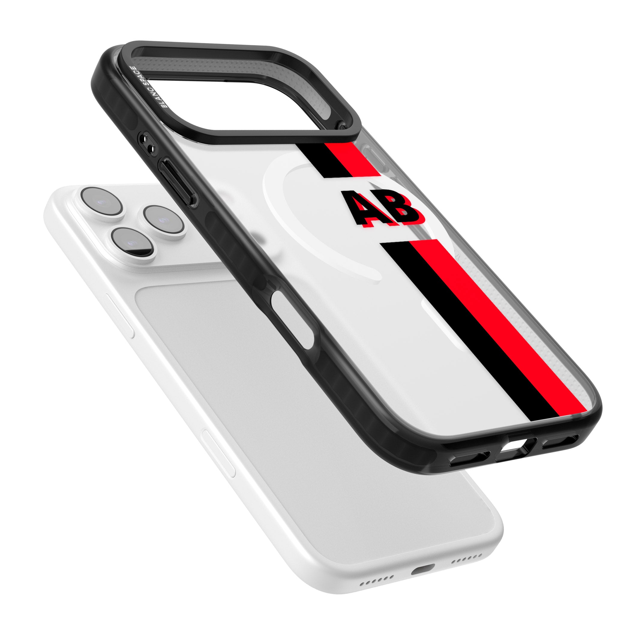 Personalised Bold Stripe iPhone 17 Pro Max Impact Pro Black Phone Case Colours