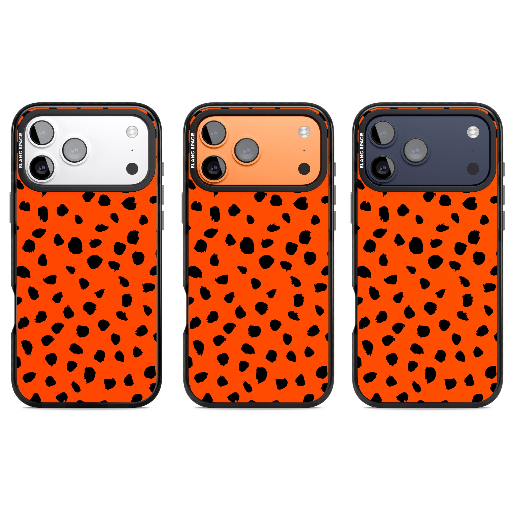 Bold Red Spot Print iPhone 17 Pro Impact Pro Black Phone Case APT Impact Protection