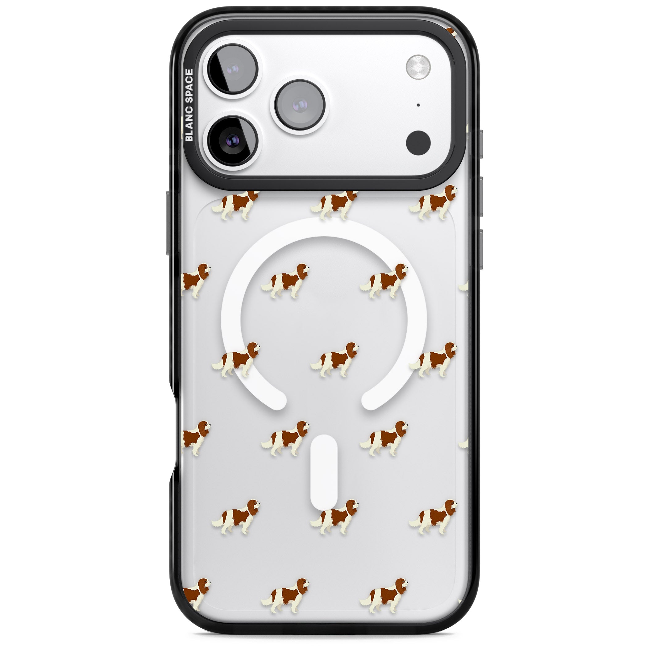Cavalier King Charles Dog Pattern iPhone 17 Pro Impact Pro Black Phone Case