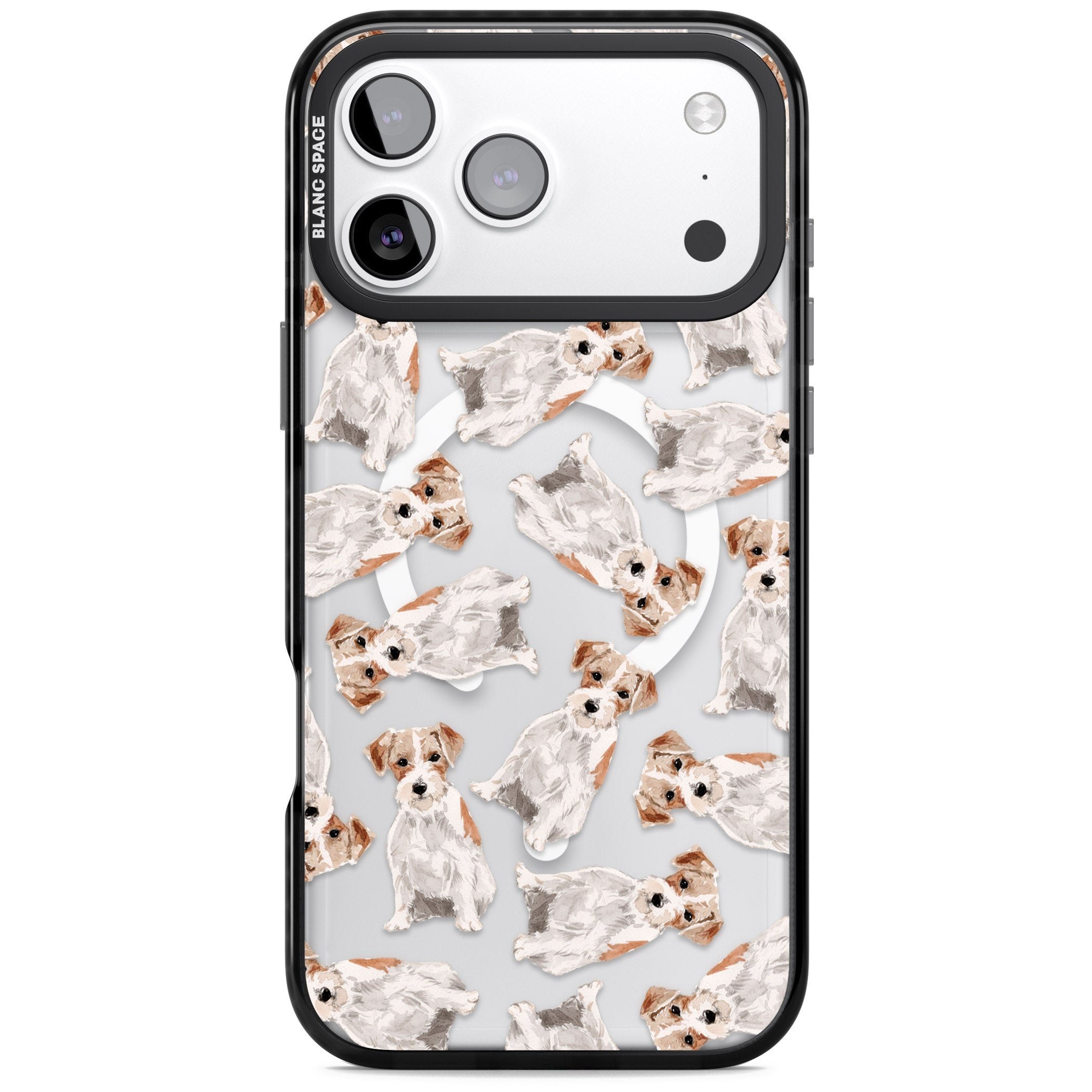 Whimsical Wirehaired Jack Russell iPhone 17 Pro Impact Pro Black Phone Case