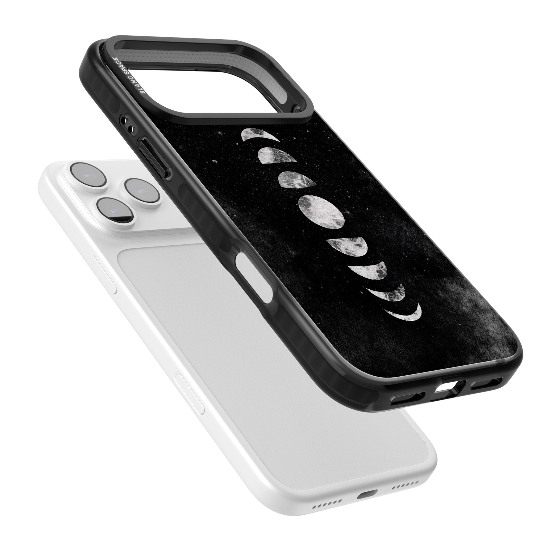 Lunar Phases iPhone 17 Pro Max Impact Pro Black Phone Case Colours