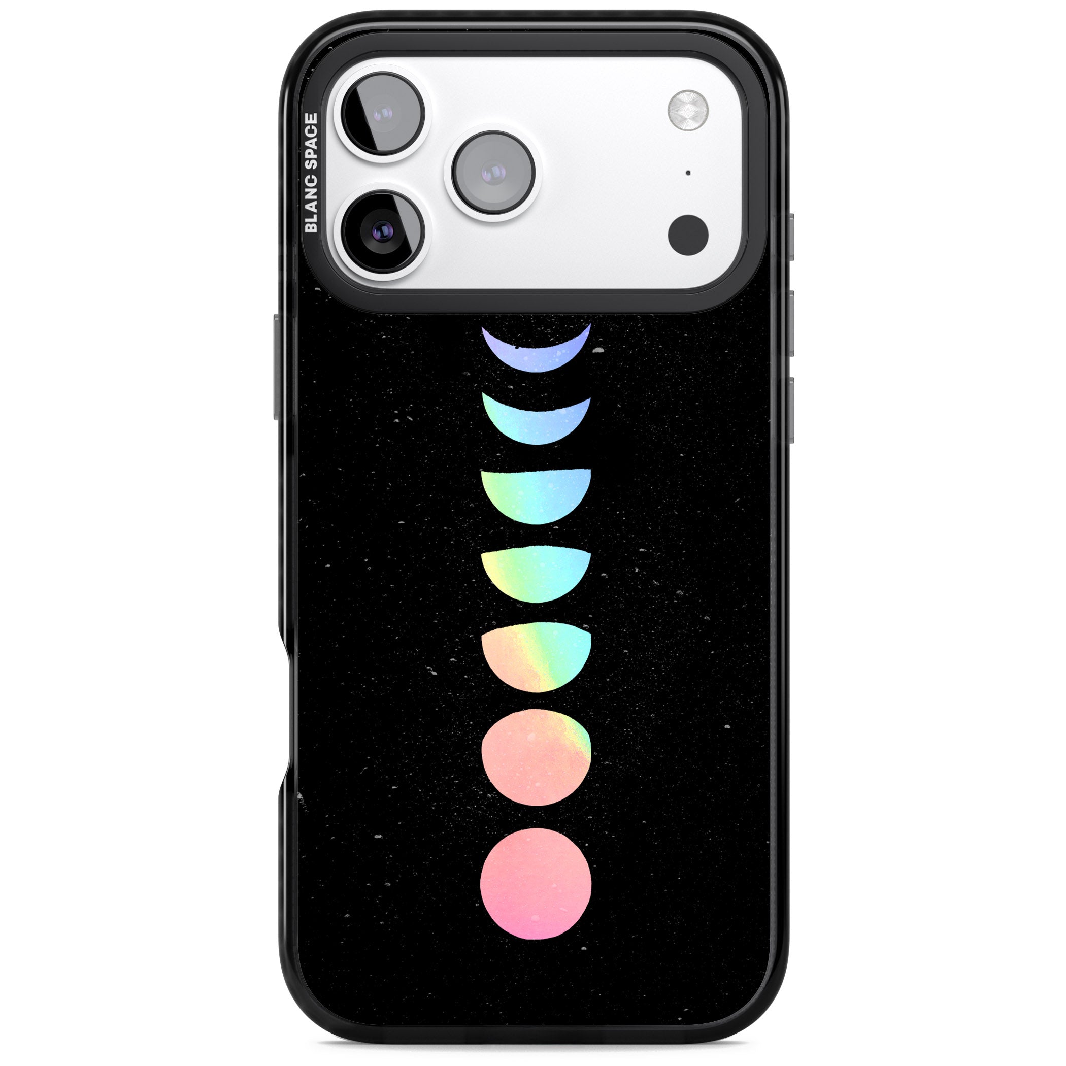 Pastel Moon Phases iPhone 17 Pro Impact Pro Black Phone Case