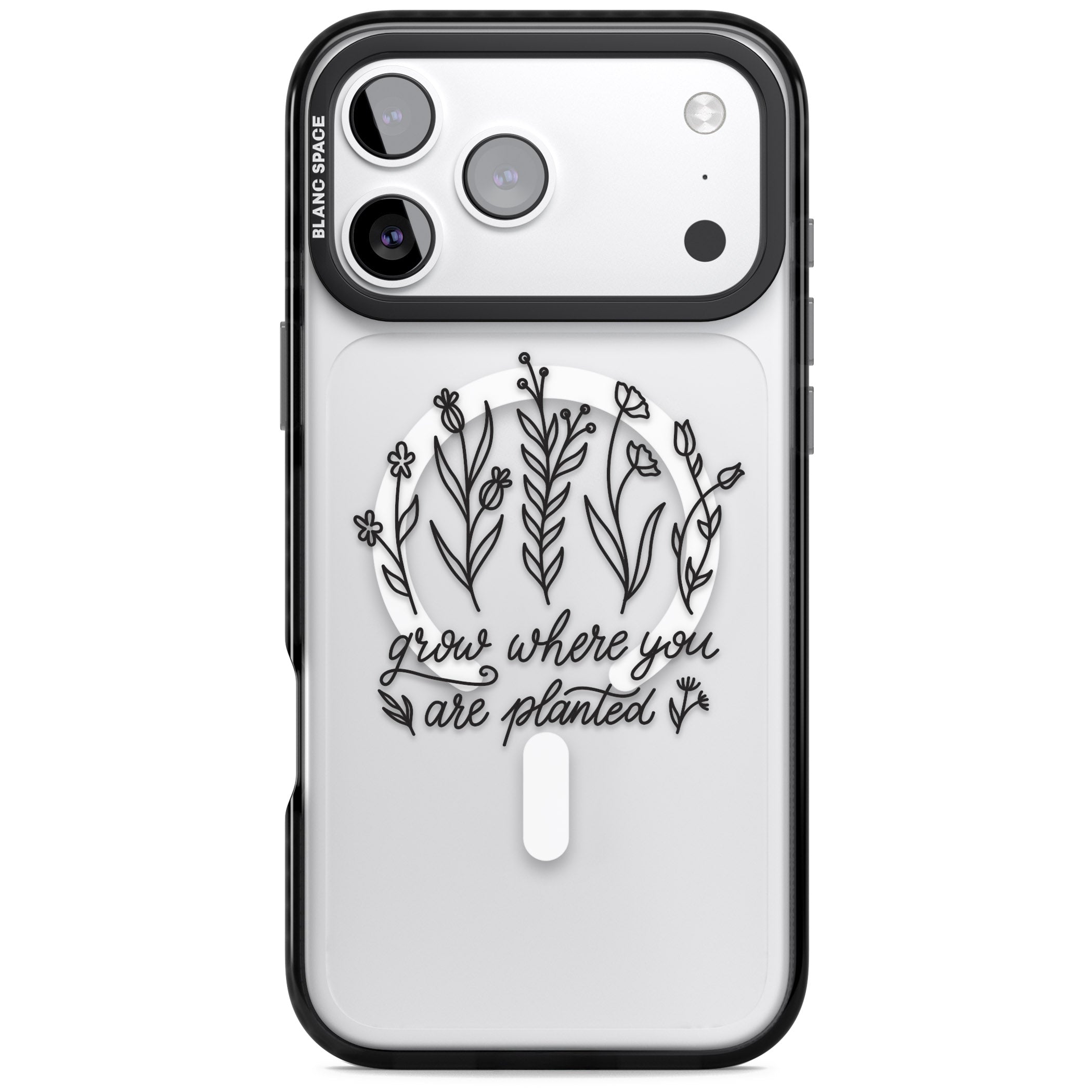 Grow Where You Are Planted iPhone 17 Pro Impact Pro Black Phone Case
