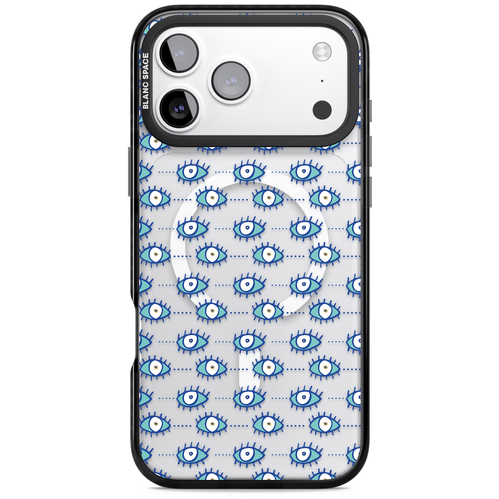 Psychedelic Eyes iPhone 17 Pro Impact Pro Black Phone Case