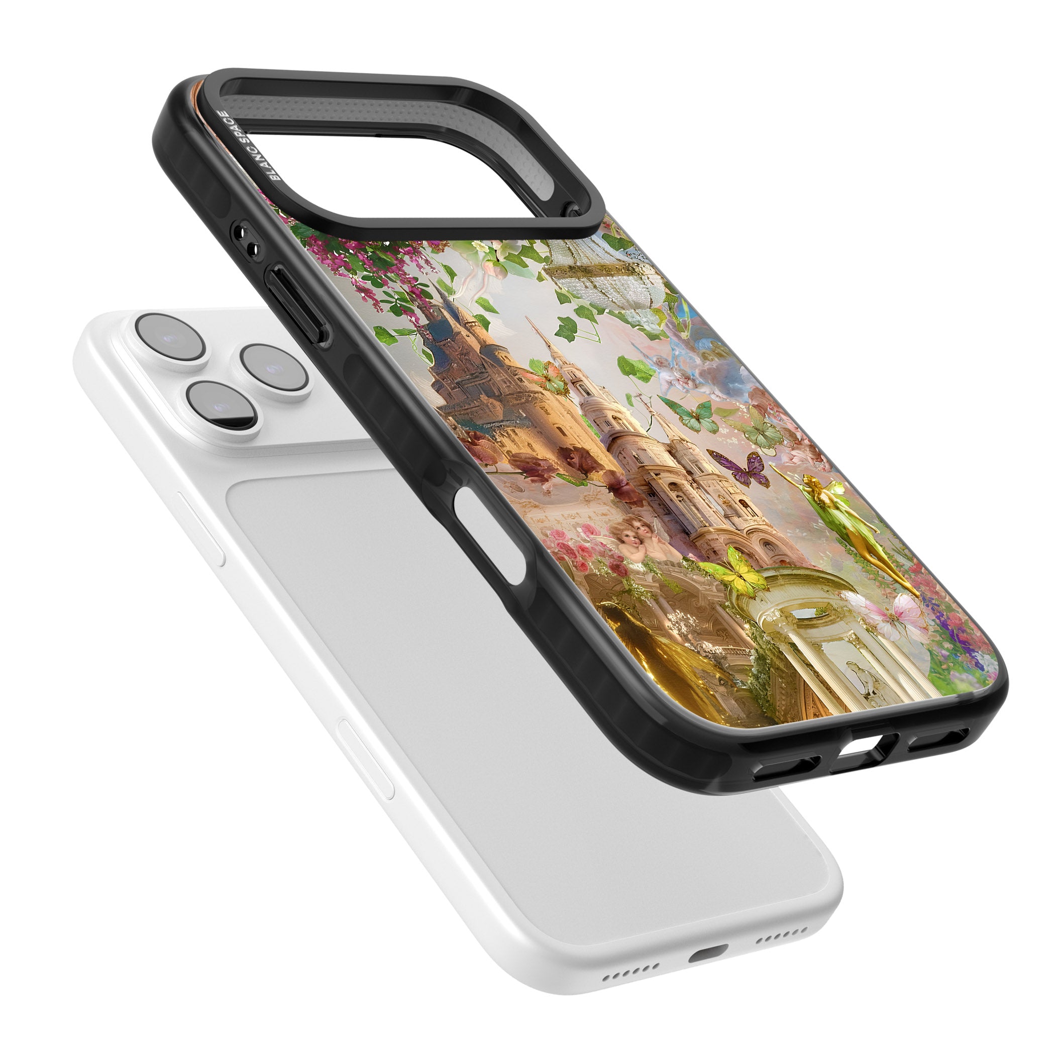 Fairies & Castles Collage iPhone 17 Pro Impact Pro Black Phone Case Colours