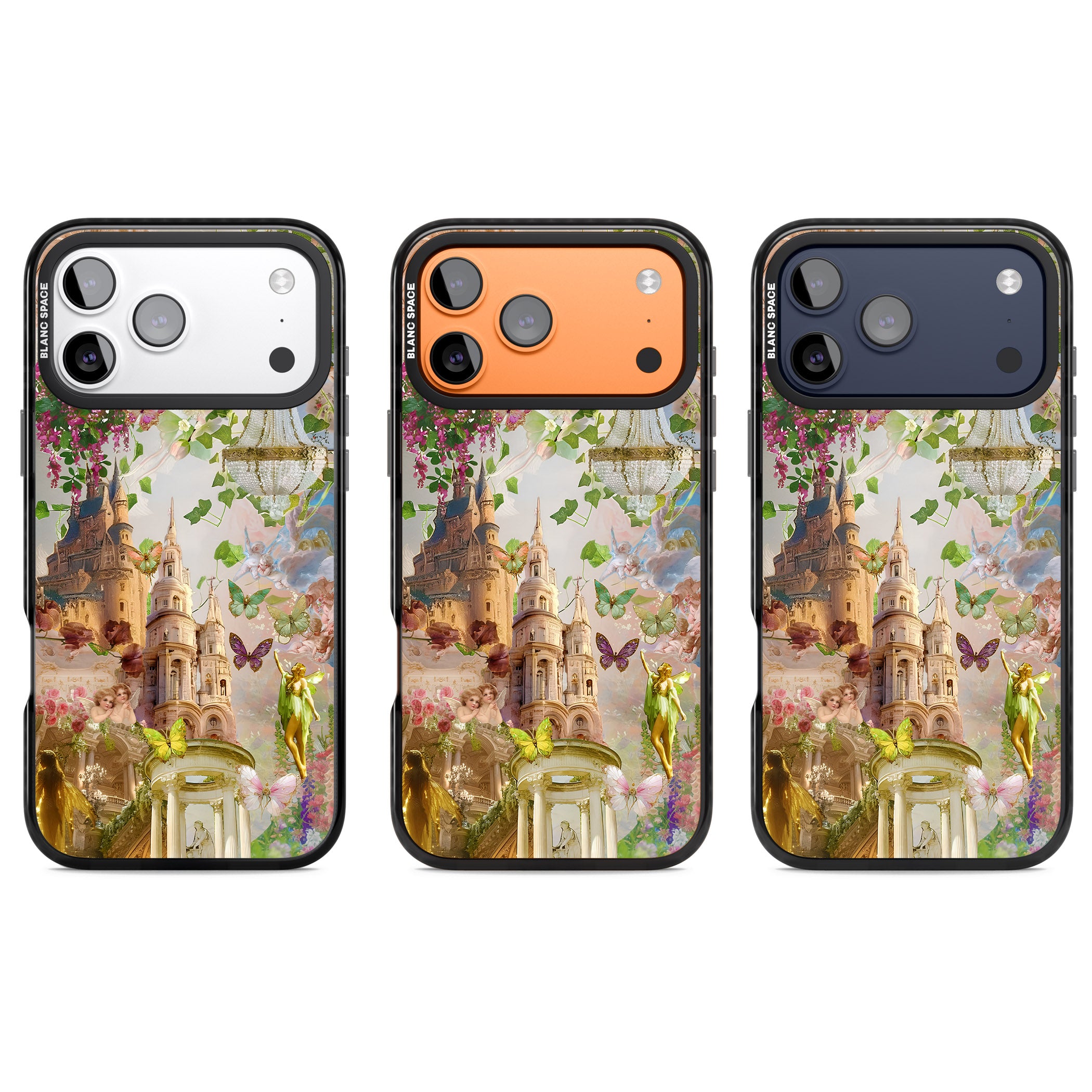 Fairies & Castles Collage iPhone 17 Pro Impact Pro Black Phone Case APT Impact Protection