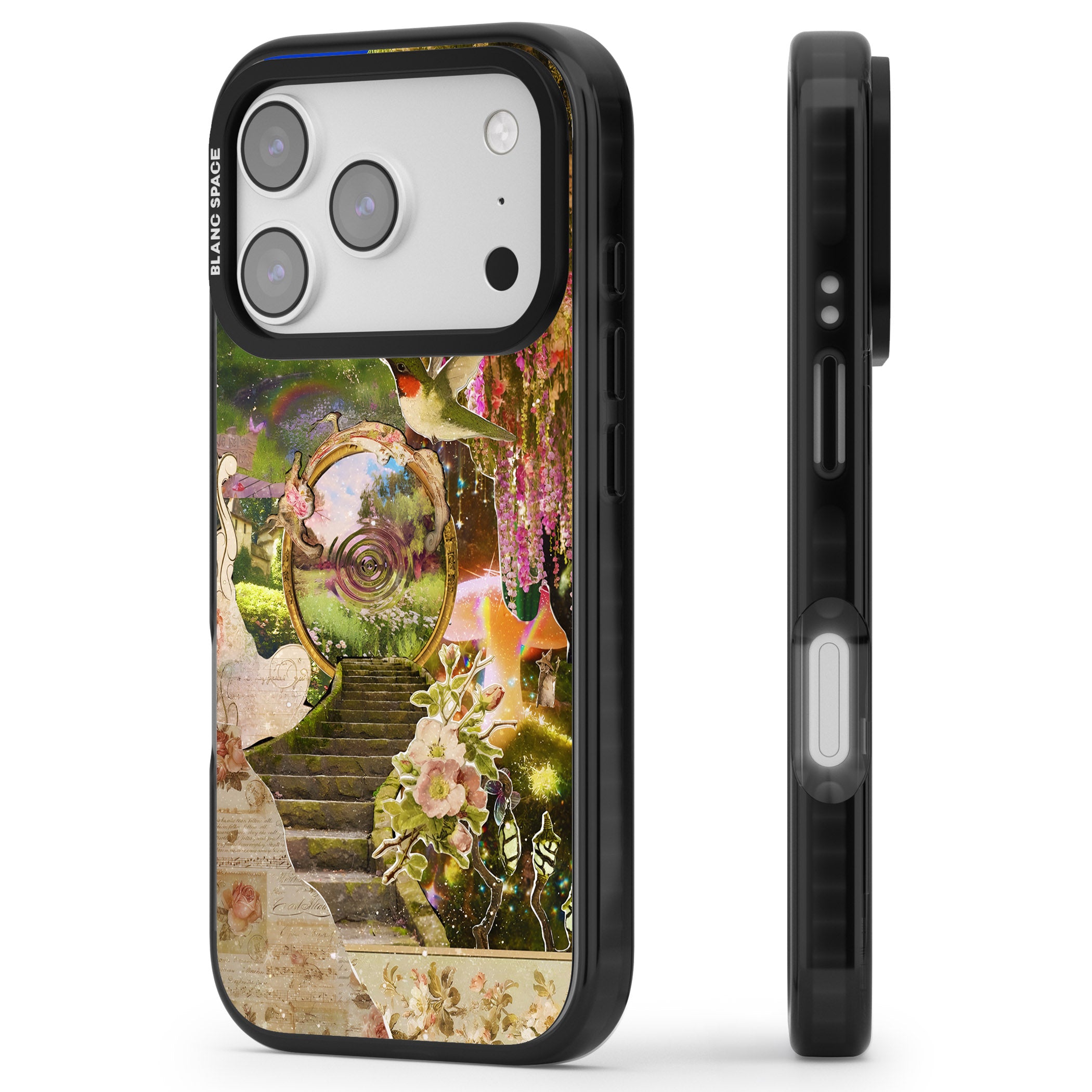 Fairy Portal iPhone 17 Pro Impact Pro Black Phone Case Side Profile