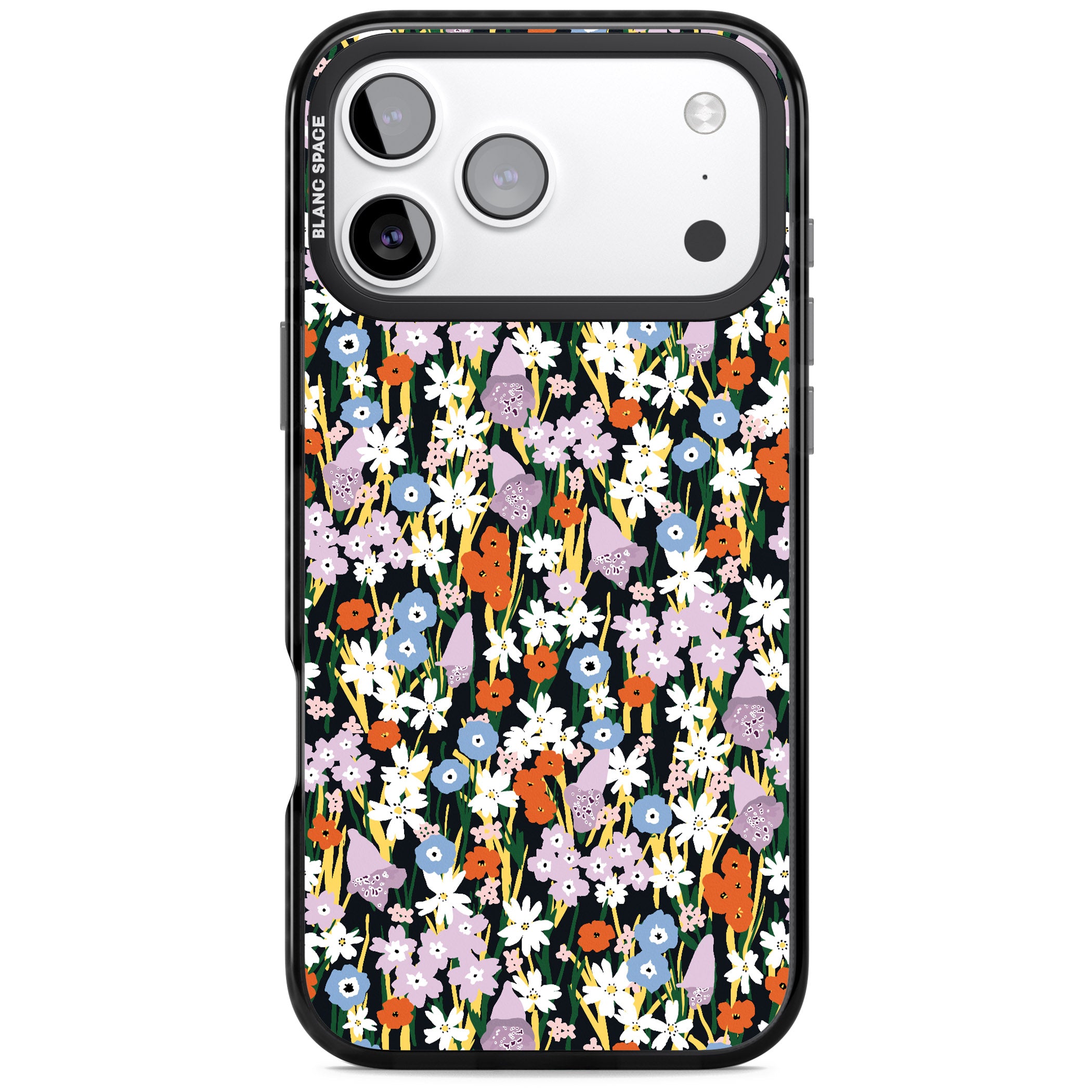 Energetic Floral Mix iPhone 17 Pro Max Impact Pro Black Phone Case